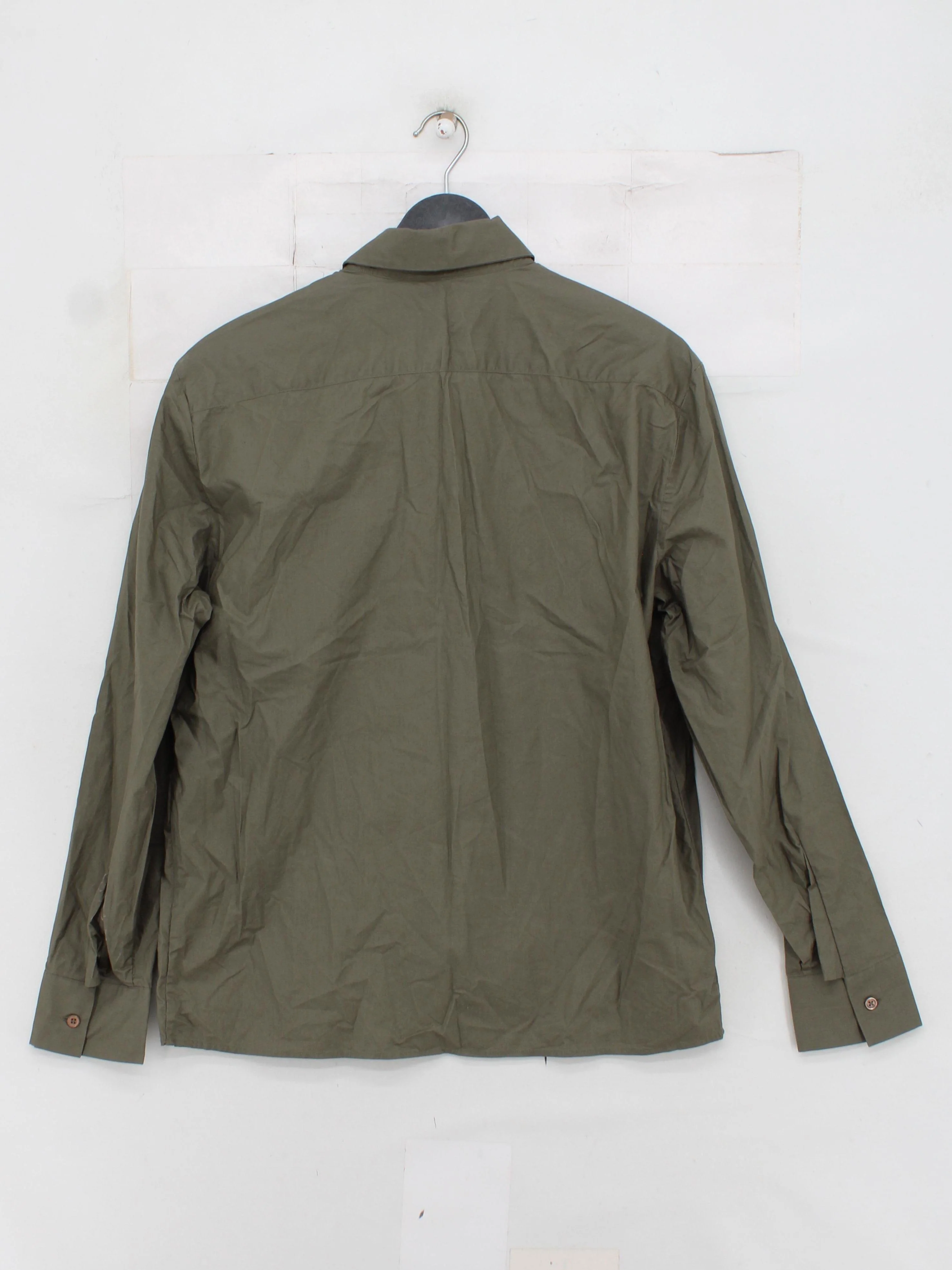 Uniqlo Men's Shirt M Green 100% Cotton Basic - Image 2