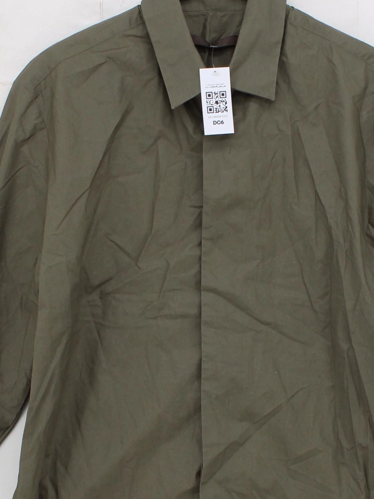 Uniqlo Men's Shirt M Green 100% Cotton Basic - Image 3