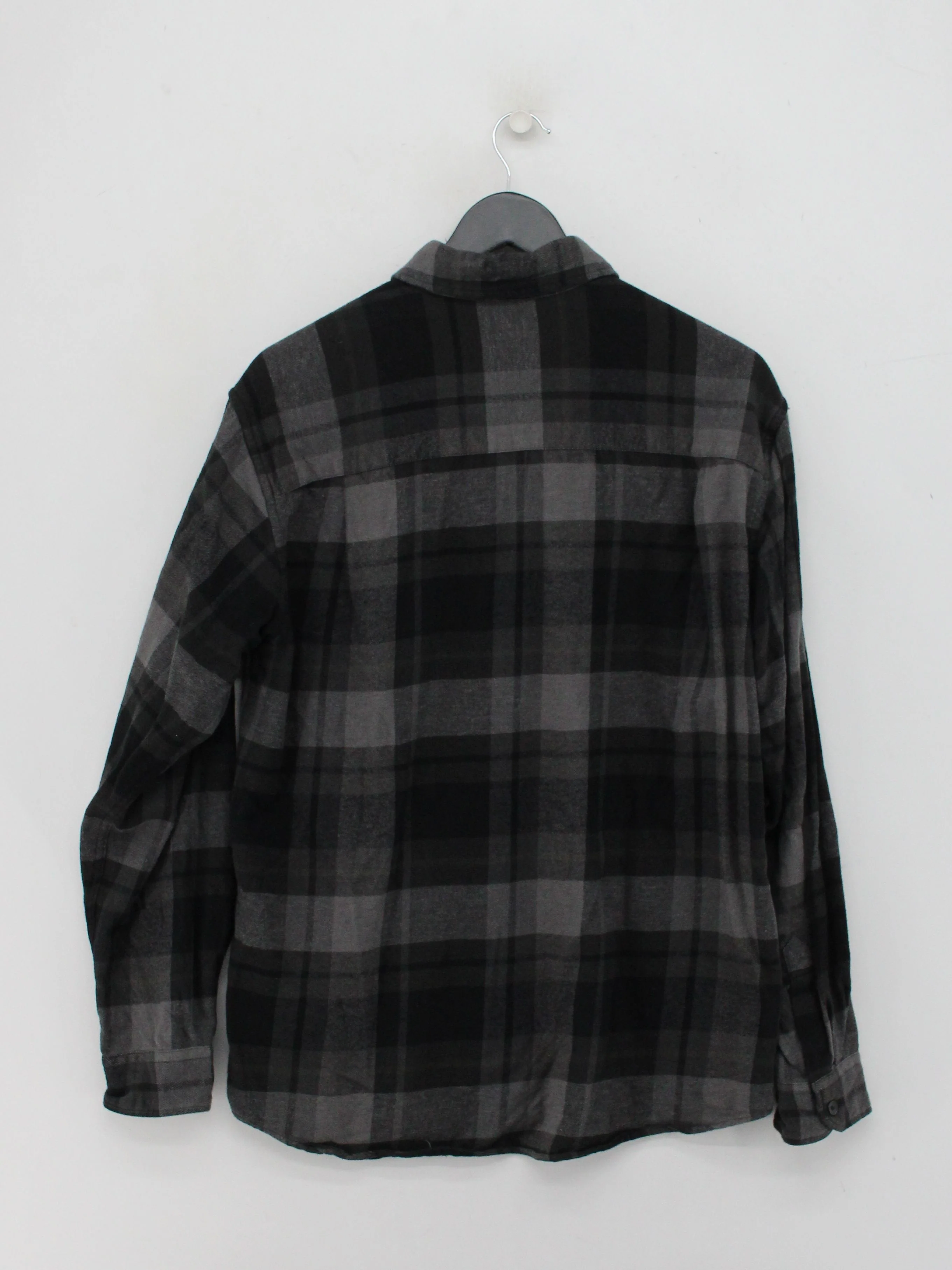 Uniqlo Men's Shirt M Grey Checkered 100% Cotton Basic - Image 2