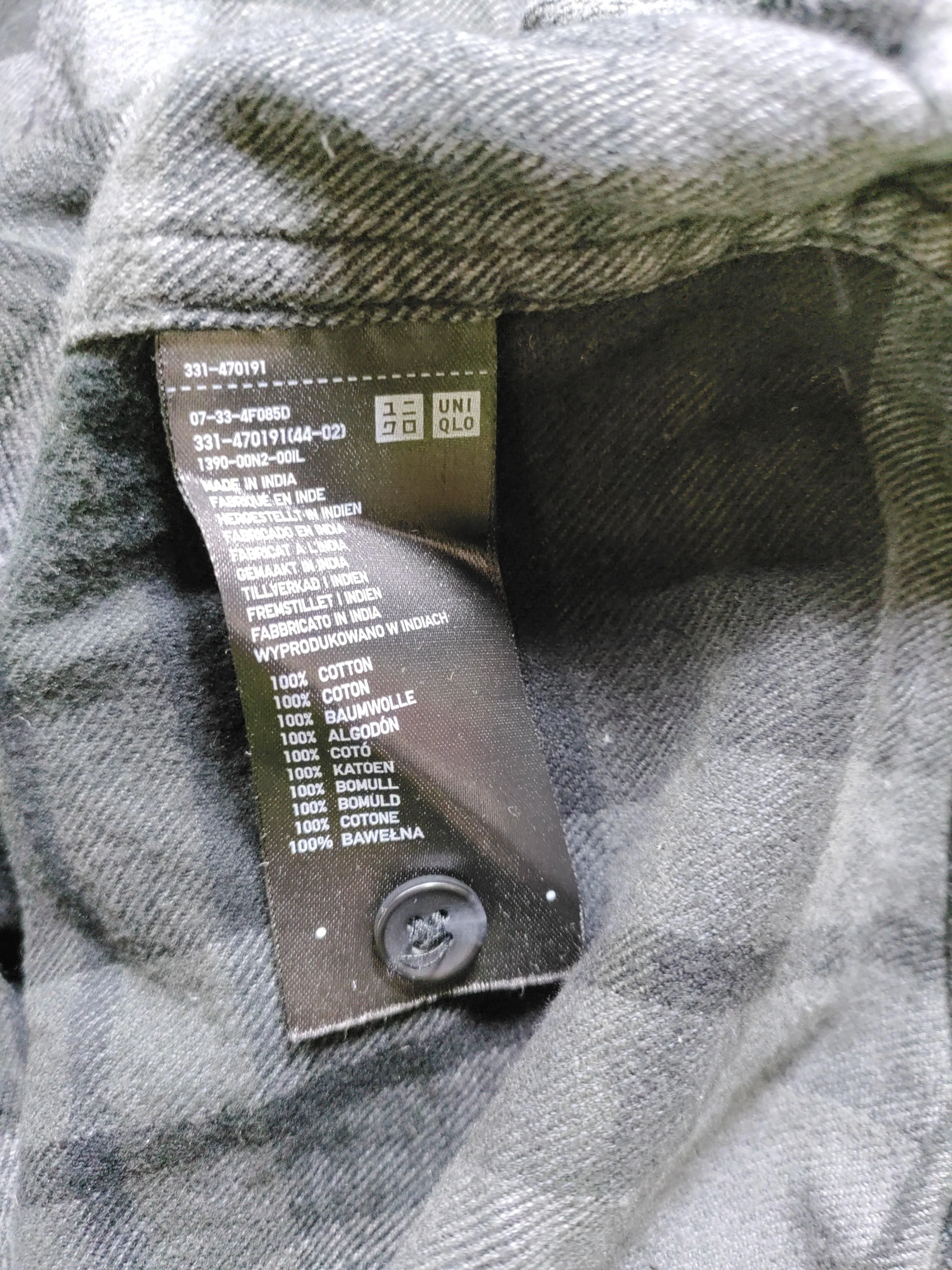 Uniqlo Men's Shirt M Grey Checkered 100% Cotton Basic - Image 6