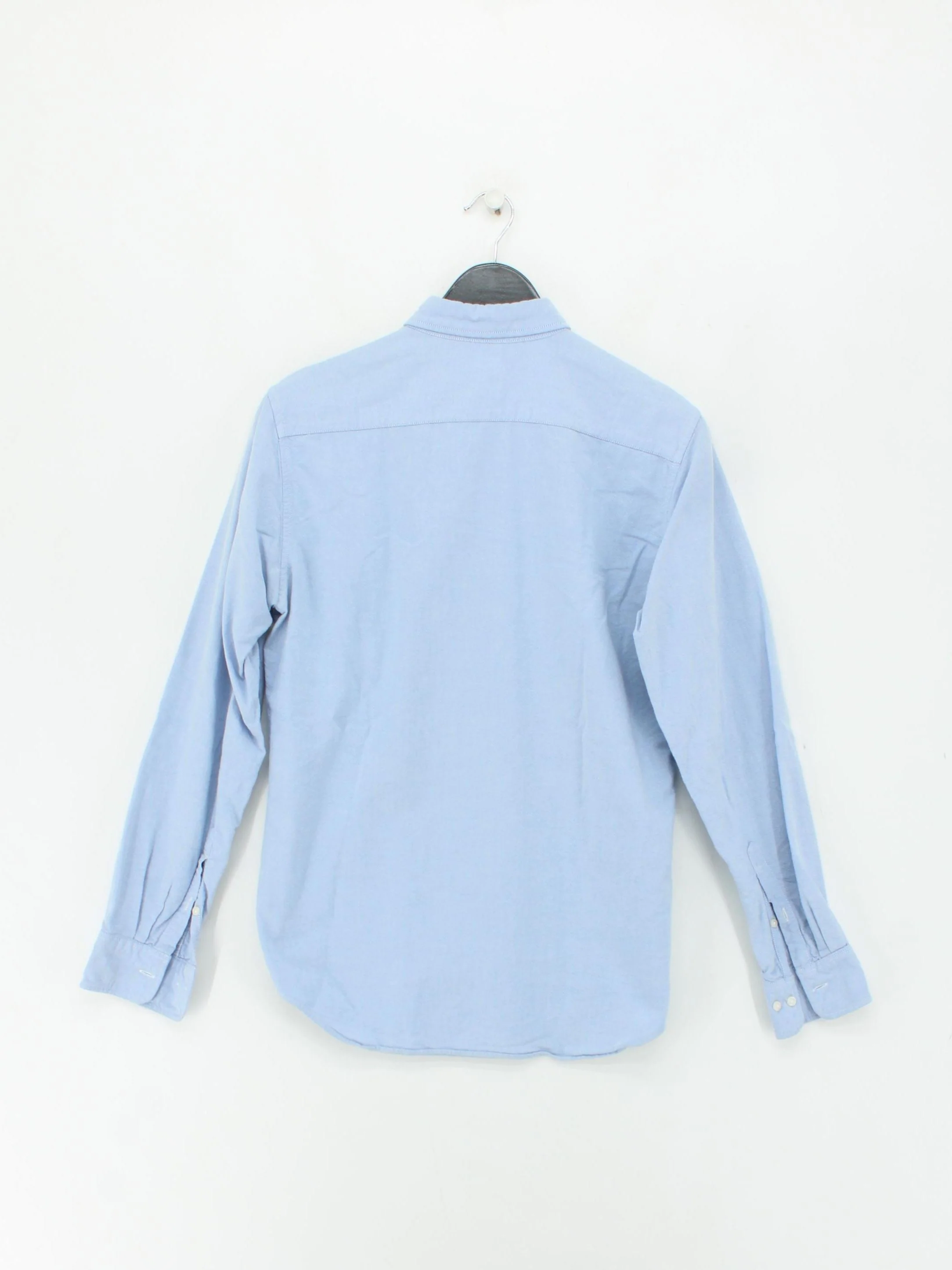Uniqlo Men's Shirt S Blue 100% Cotton Basic - Image 2