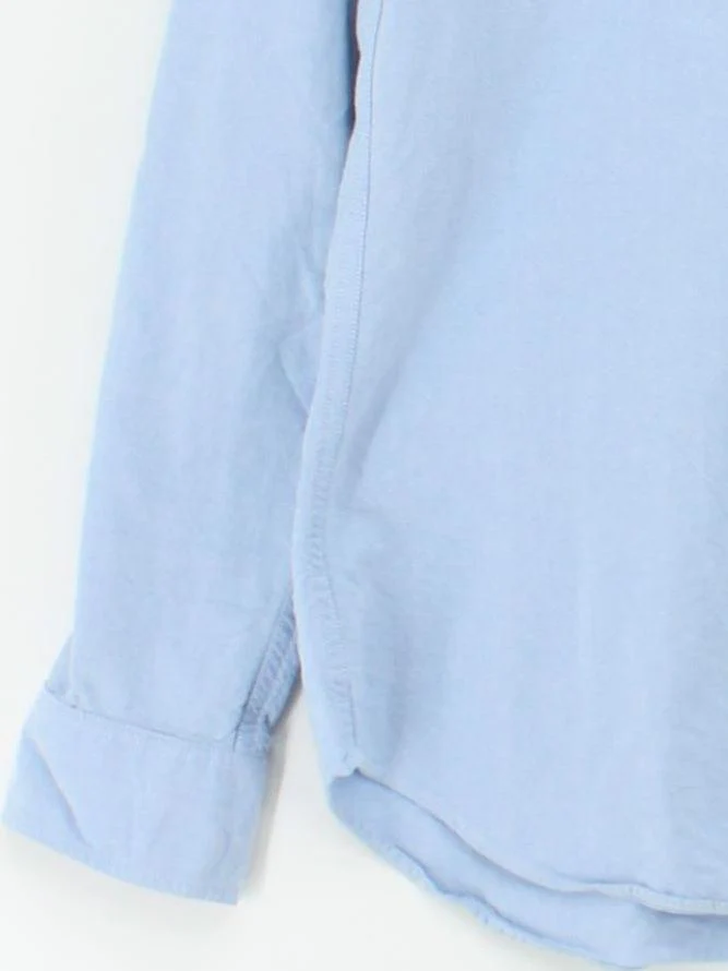 Uniqlo Men's Shirt S Blue 100% Cotton Basic - Image 4