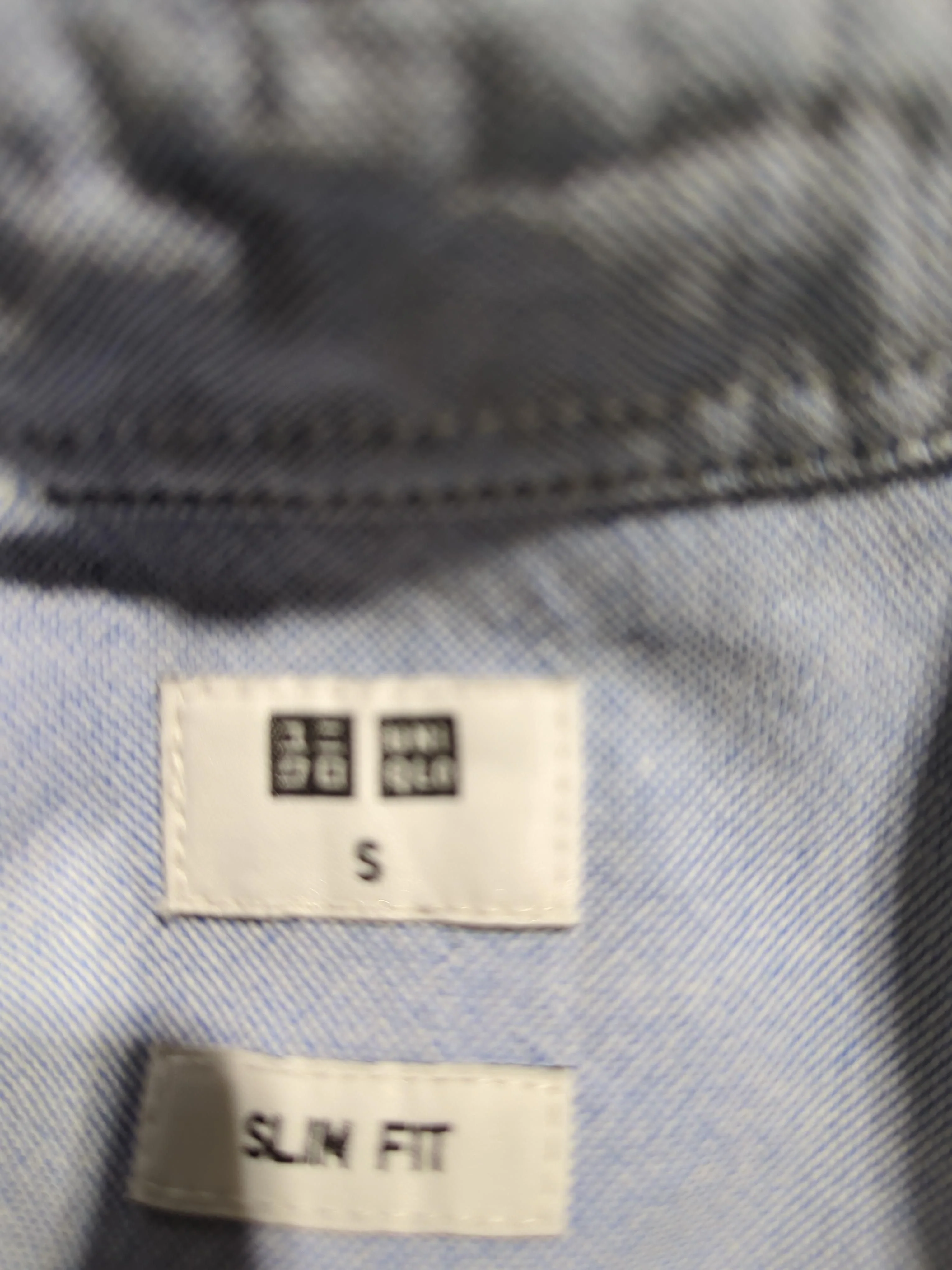Uniqlo Men's Shirt S Blue 100% Cotton Basic - Image 5