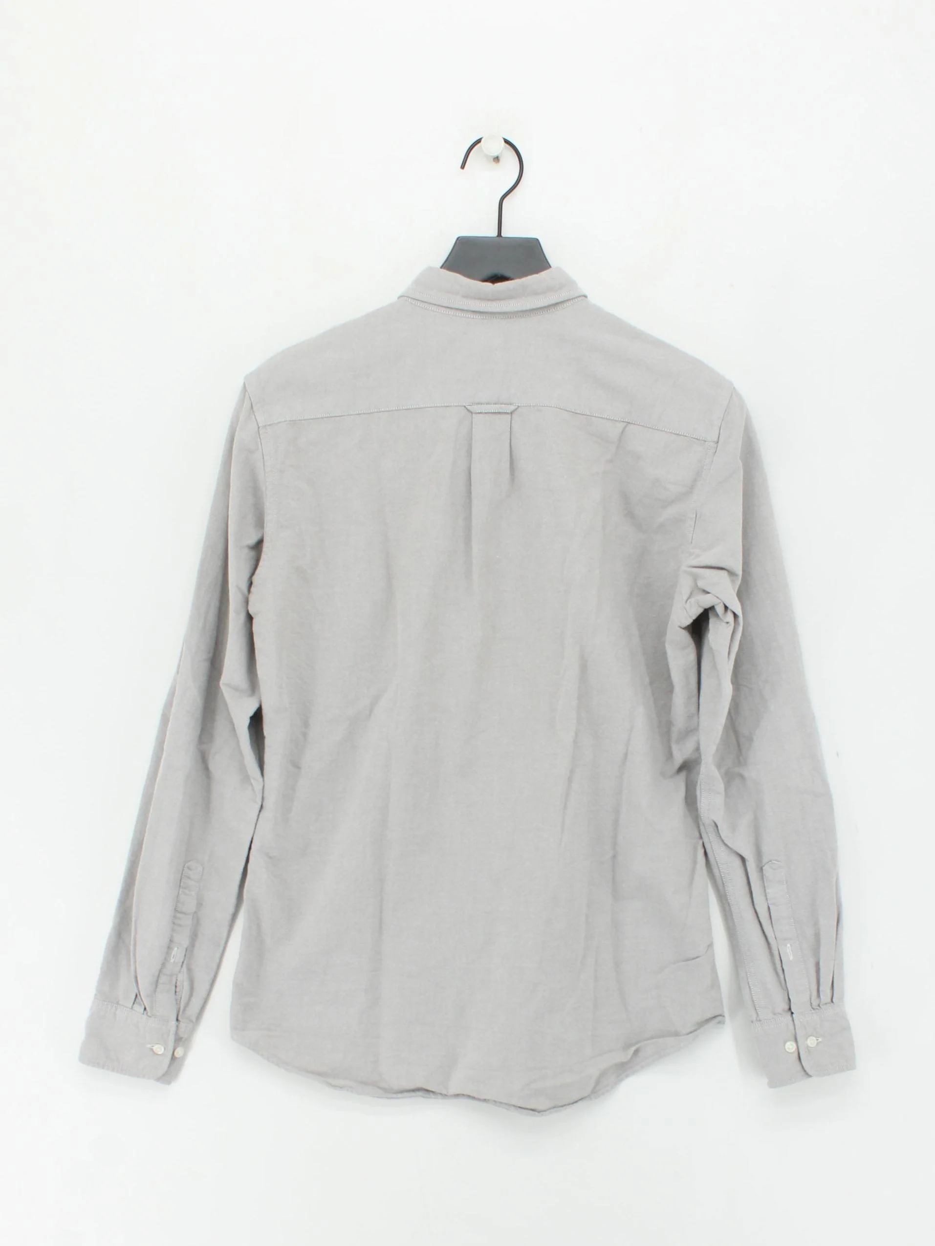 Uniqlo Men's Shirt S Grey 100% Cotton Basic - Image 2