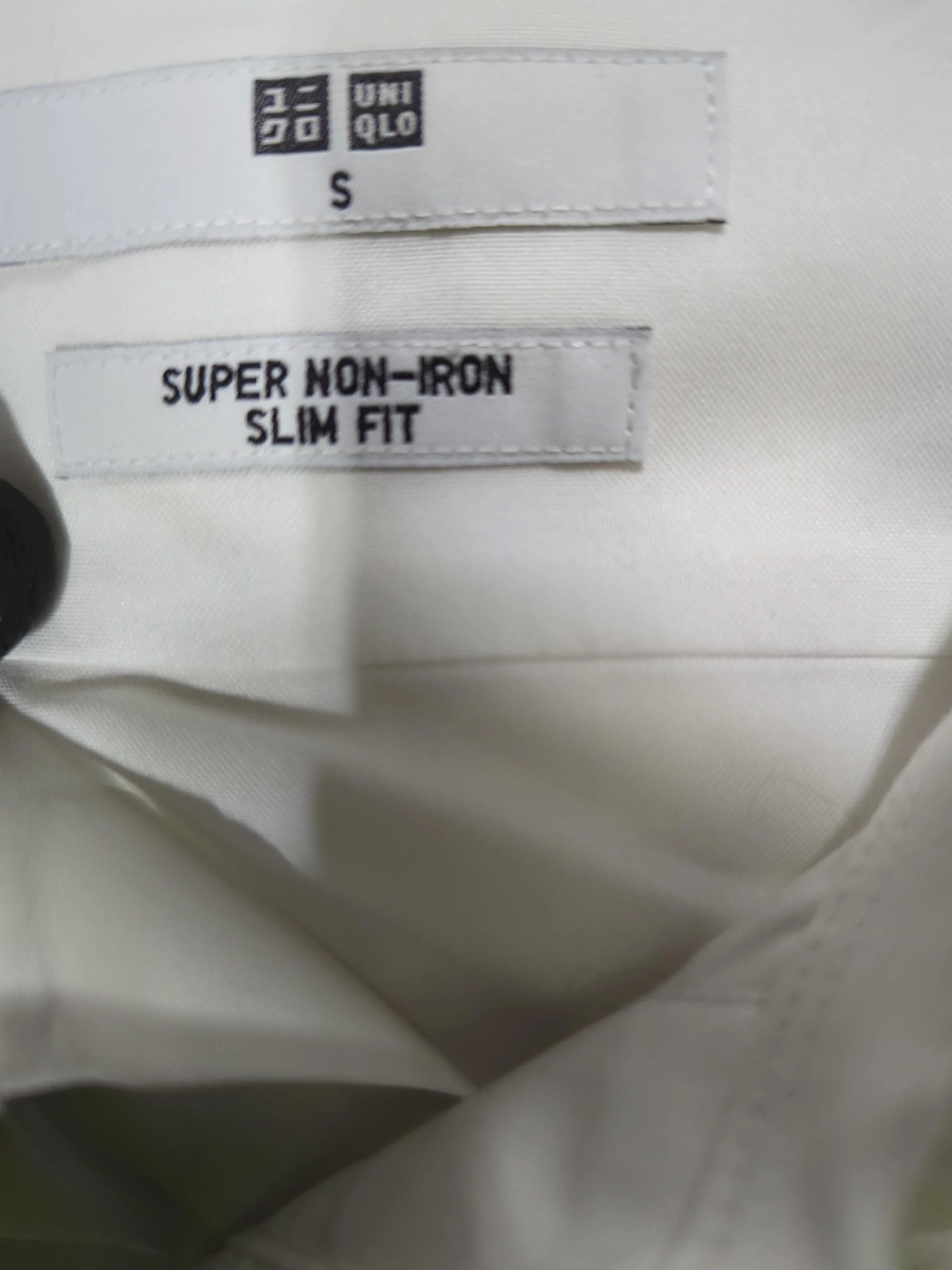 Uniqlo Men's Shirt S White 100% Other Basic - Image 5