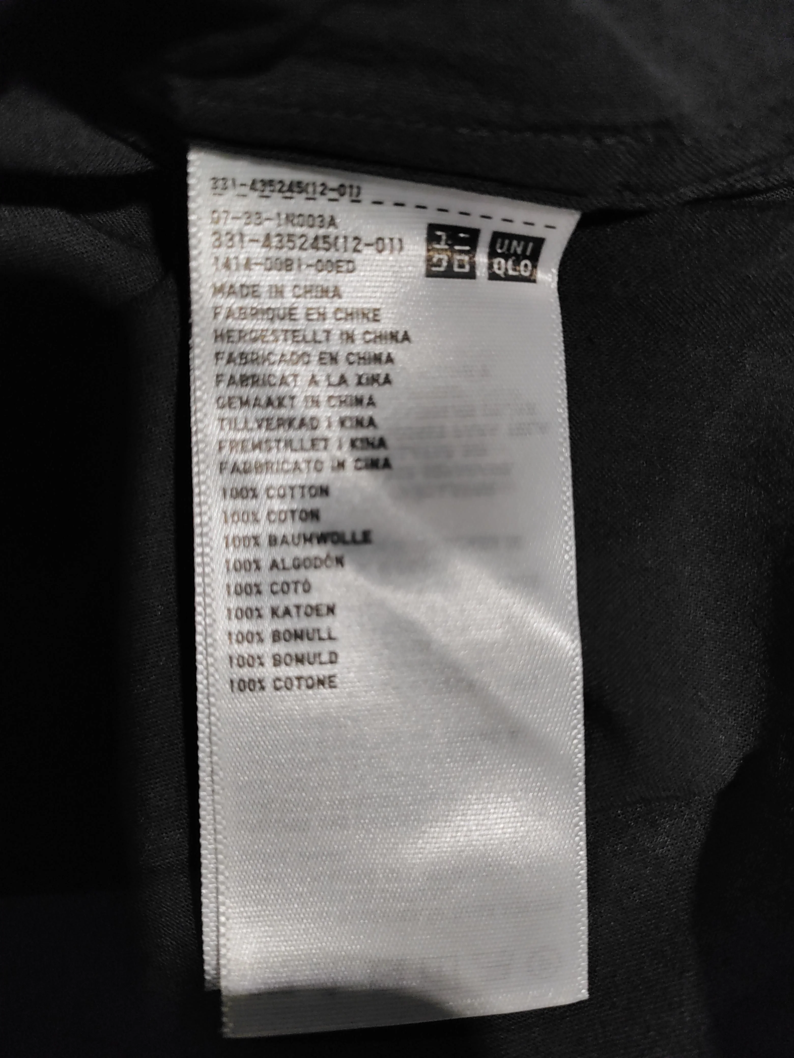 Uniqlo Men's Shirt XL Black 100% Cotton Basic New with tags - Image 6