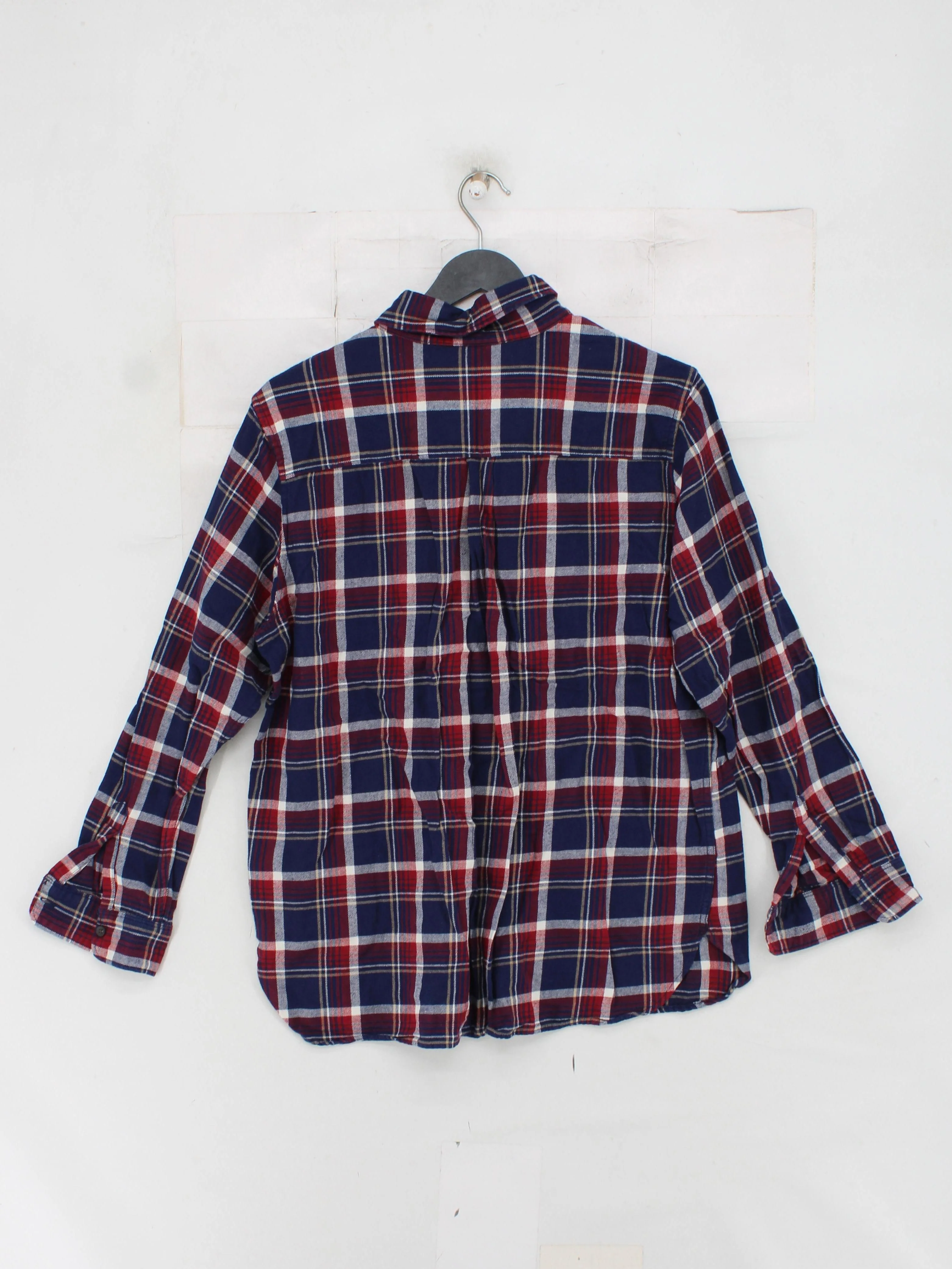 Uniqlo Men's Shirt XL Blue Checkered 100% Cotton Basic - Image 2