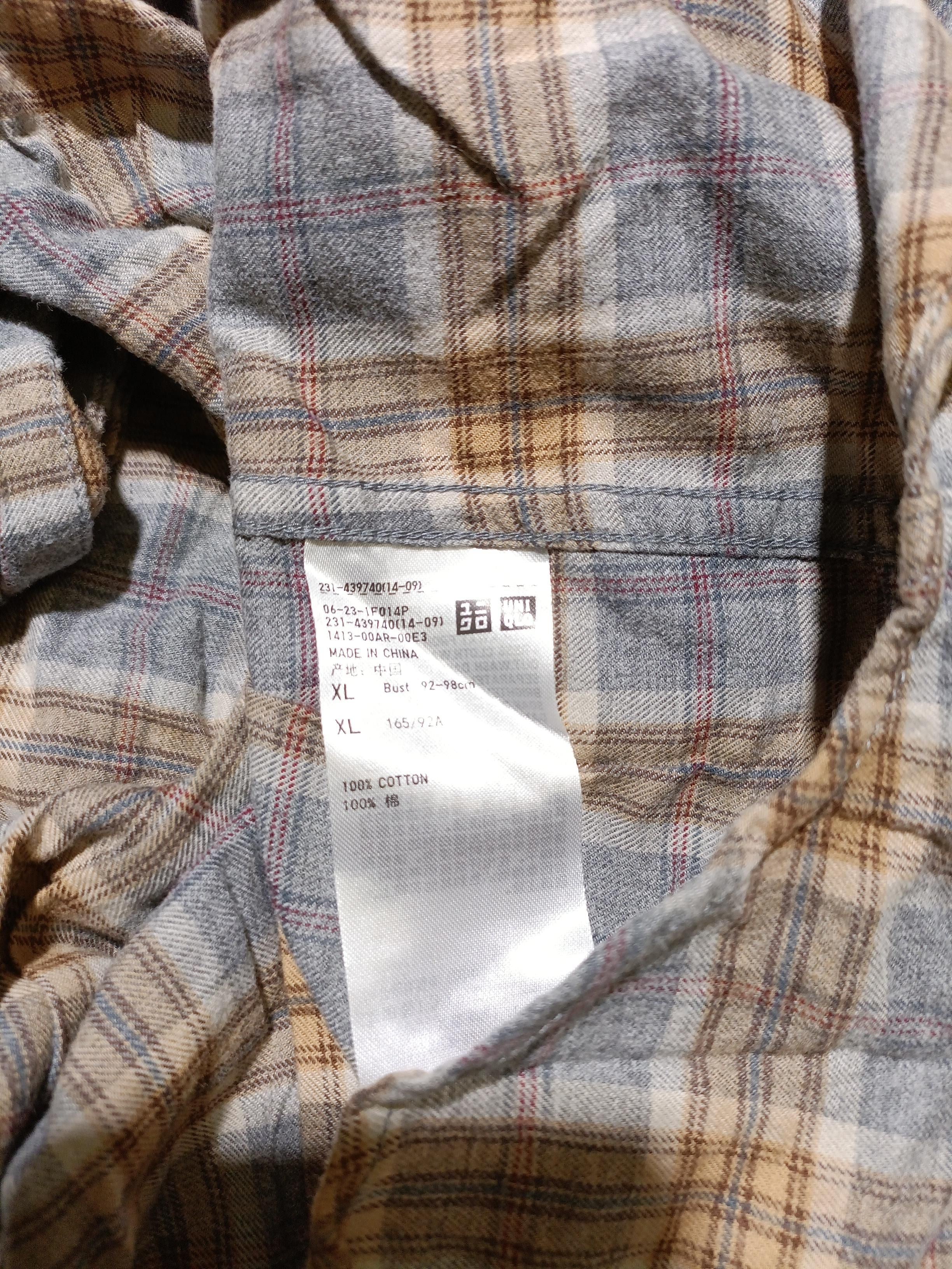 Uniqlo Men's Shirt XL Multi Checkered 100% Cotton Basic - Image 6