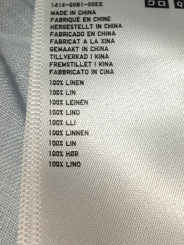 Uniqlo Men's Shirt XXS Blue 100% Linen Basic - Image 6