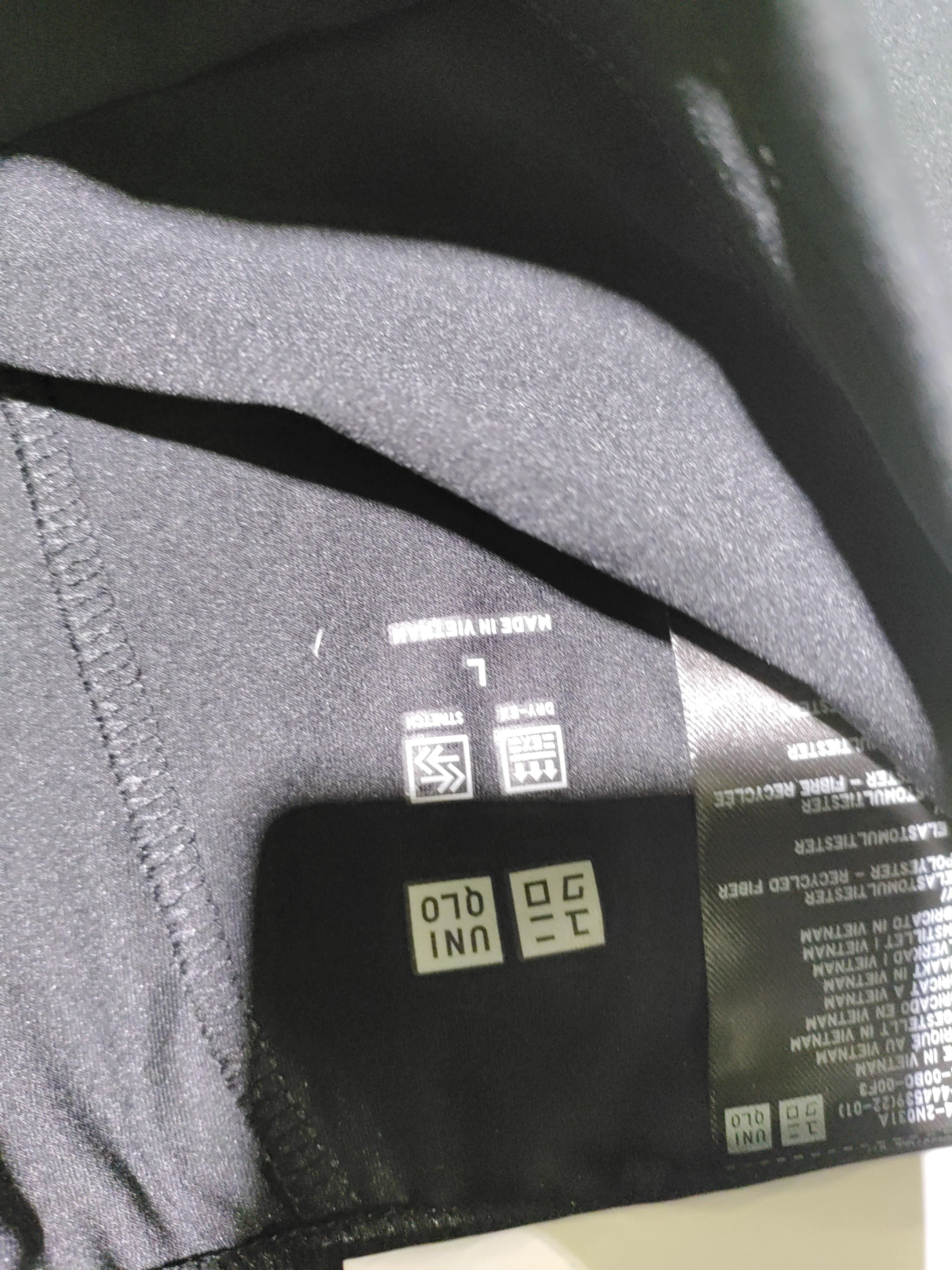 Uniqlo Men's Sports Bottoms L Black Polyester with Elastane Tapered Sweatpants - Image 5