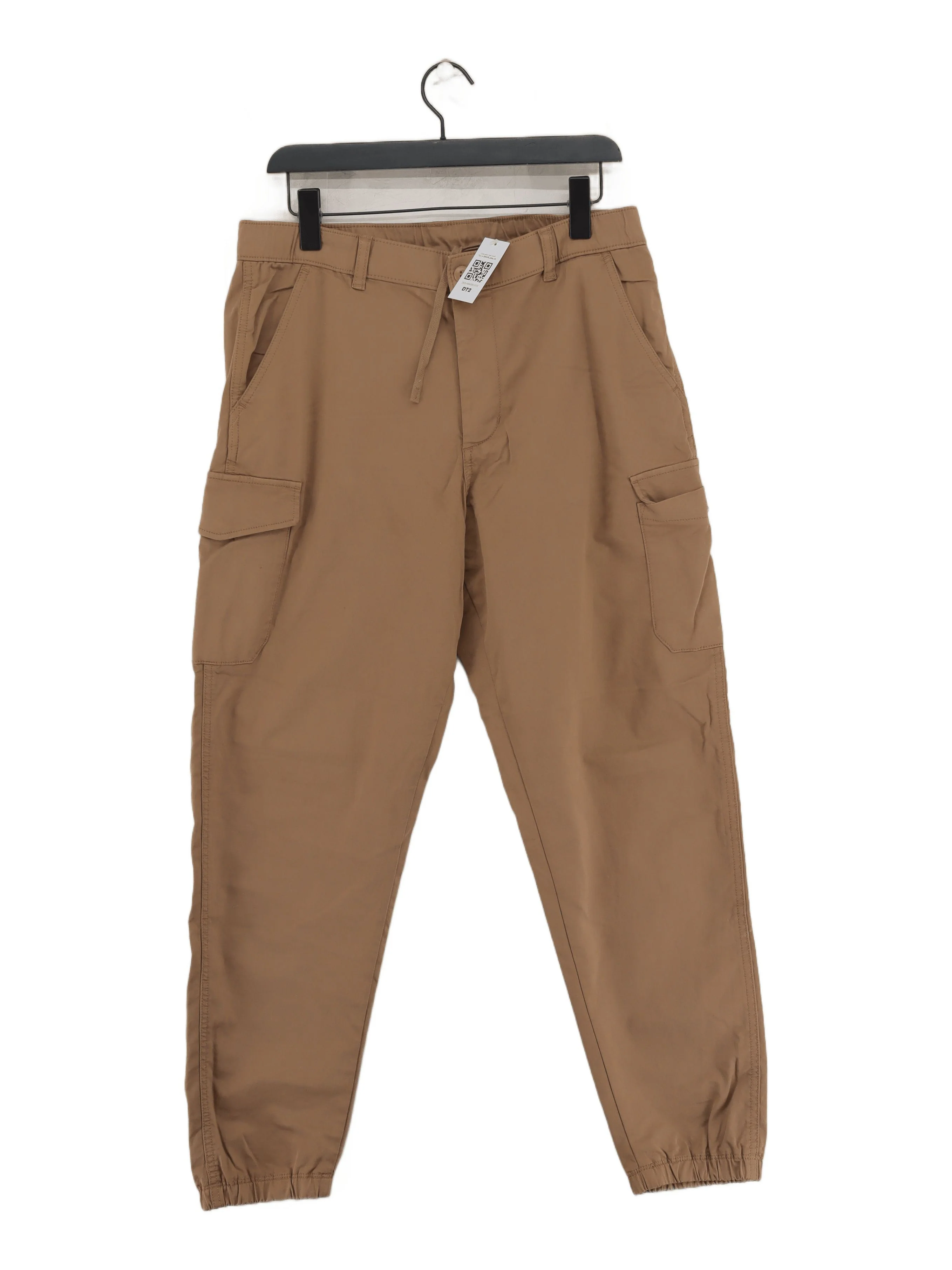 Uniqlo Men's Sports Bottoms L Tan Cotton with Elastane Tapered Sweatpants