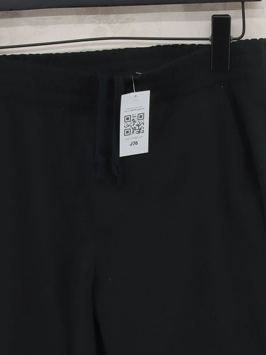Uniqlo Men's Sports Bottoms M Black Polyester with Elastane Tapered Sweatpants - Image 3