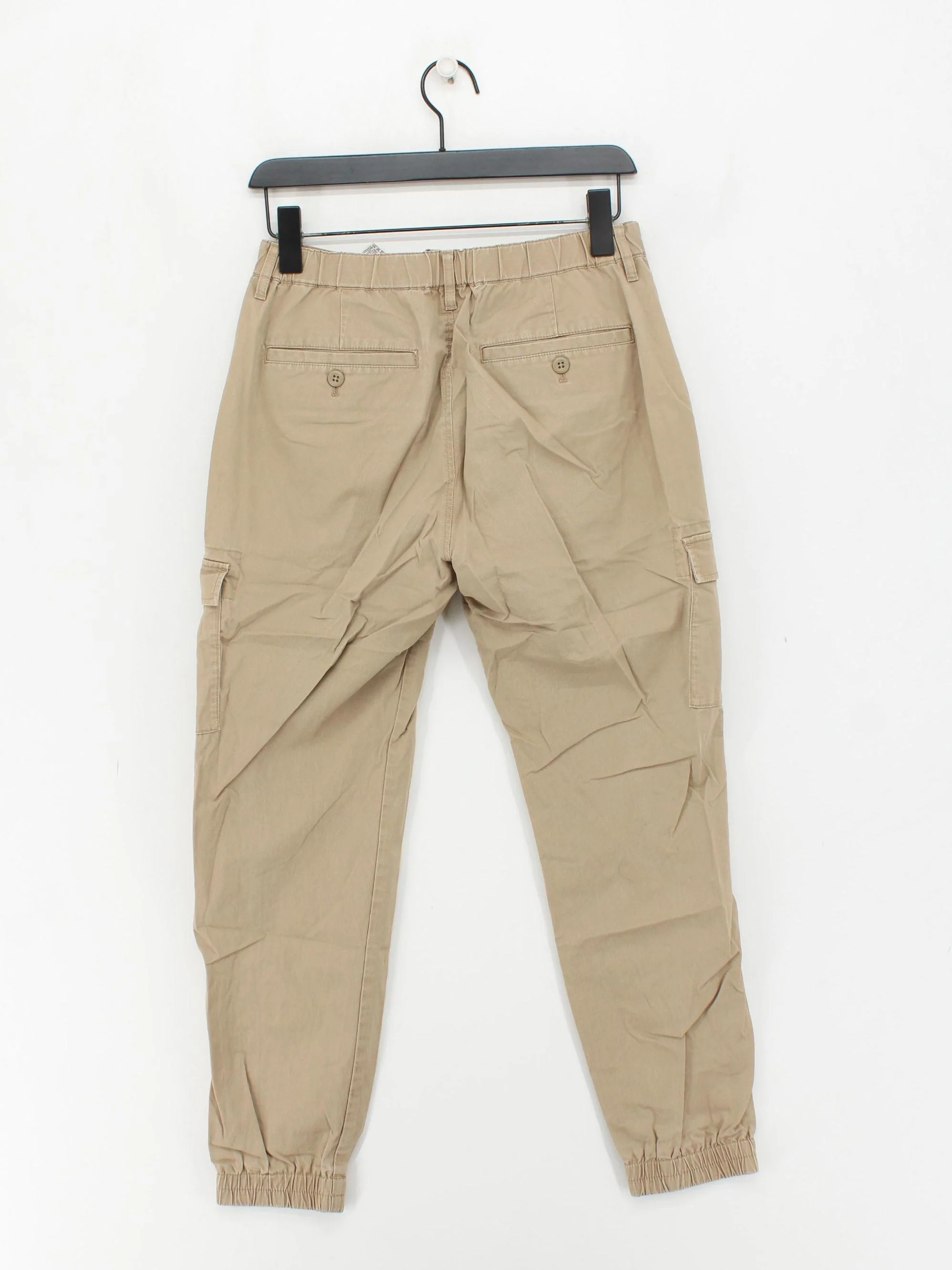 Uniqlo Men's Sports Bottoms W 28 in Tan Cotton with Spandex Tapered Sweatpants - Image 2