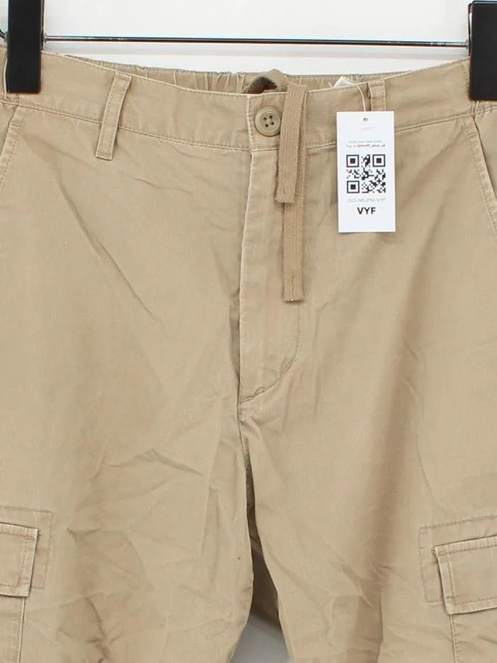 Uniqlo Men's Sports Bottoms W 28 in Tan Cotton with Spandex Tapered Sweatpants - Image 3