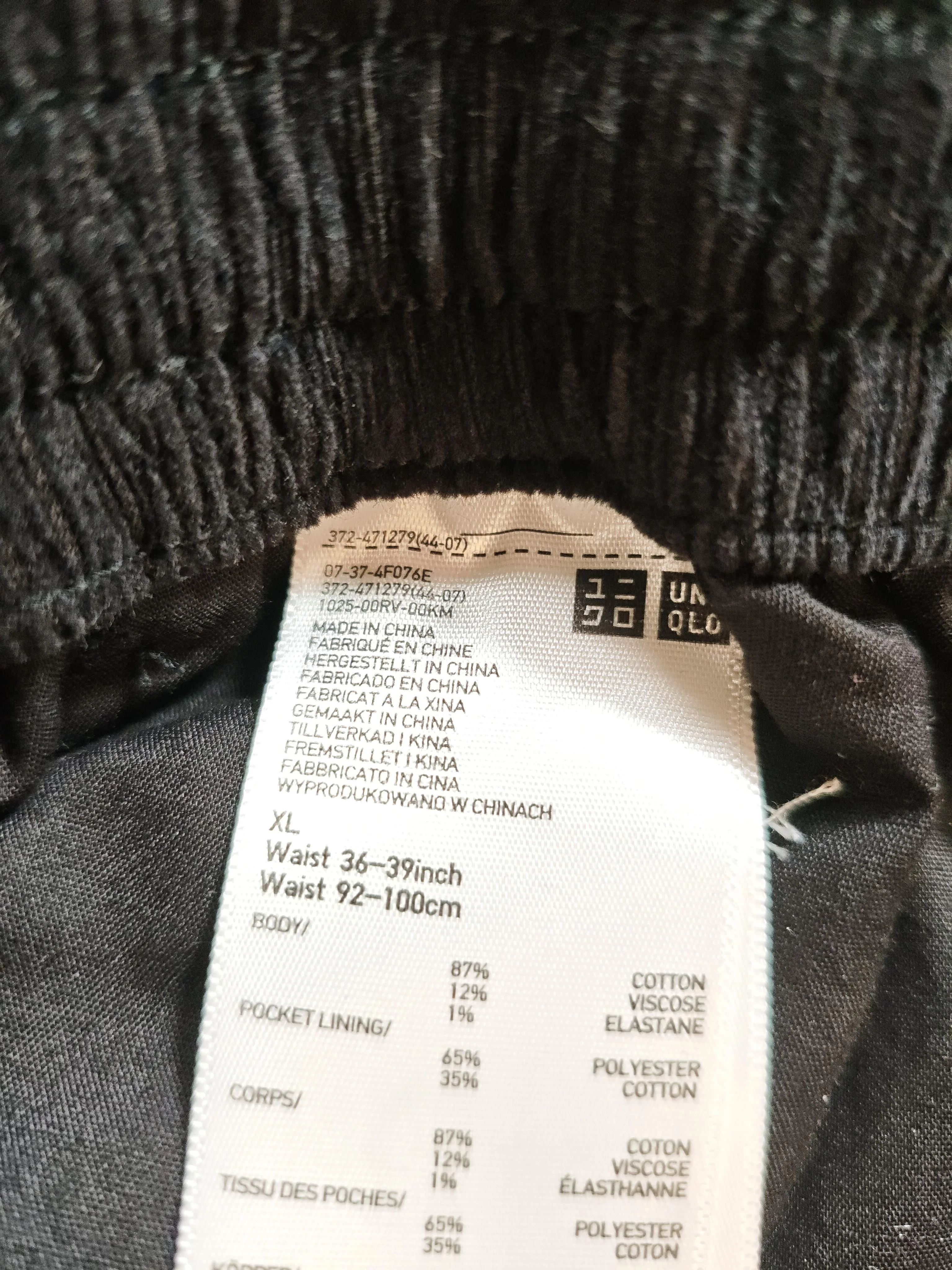 Uniqlo Men's Sports Bottoms XL Black Cotton - Image 5