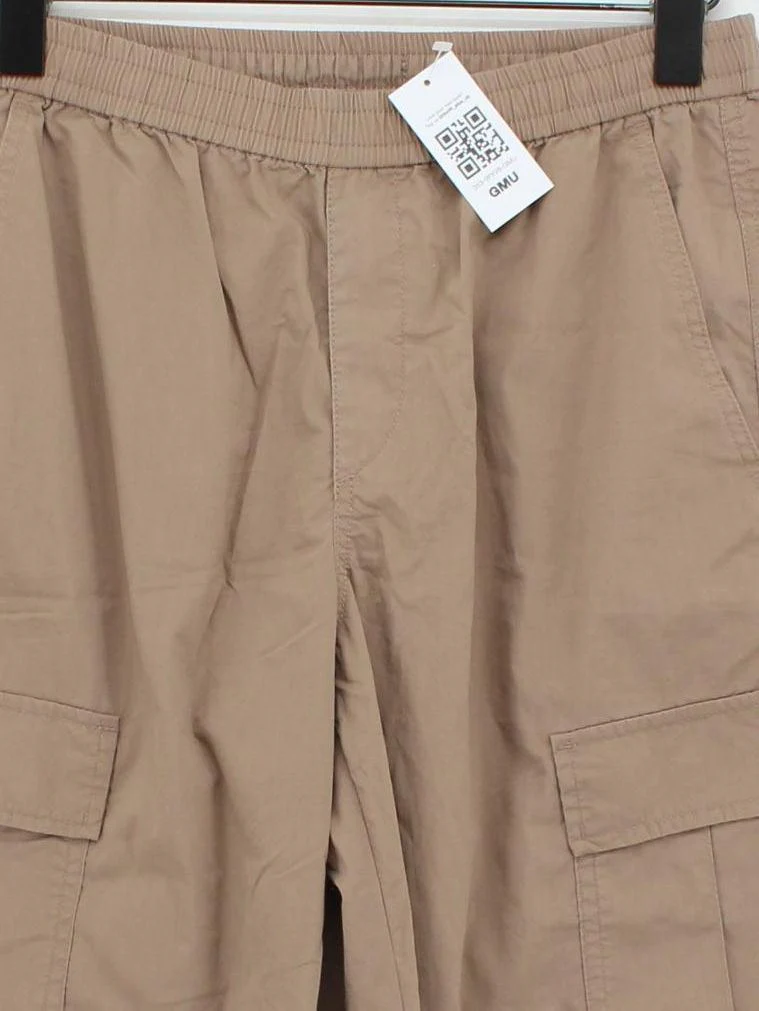 Uniqlo Men's Sports Bottoms XS Tan Cotton with Polyamide Tapered Sweatpants - Image 3
