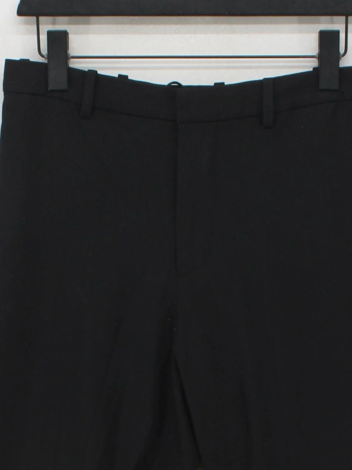 Uniqlo Men's Suit Trousers M Black Polyester with Viscose, Elastane Dress Pants - Image 3