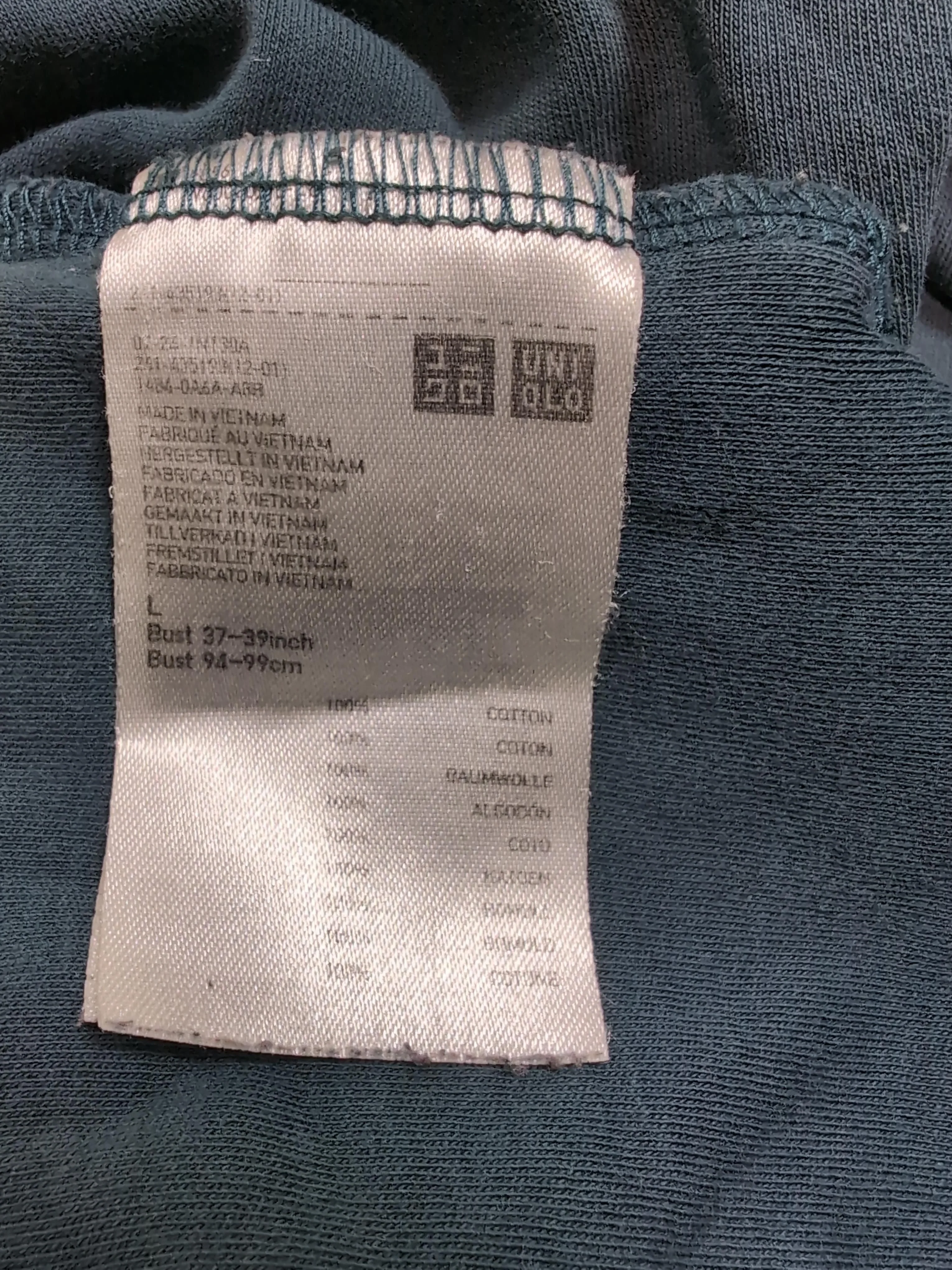 Uniqlo Men's T-Shirt L Blue 100% Cotton Basic - Image 6