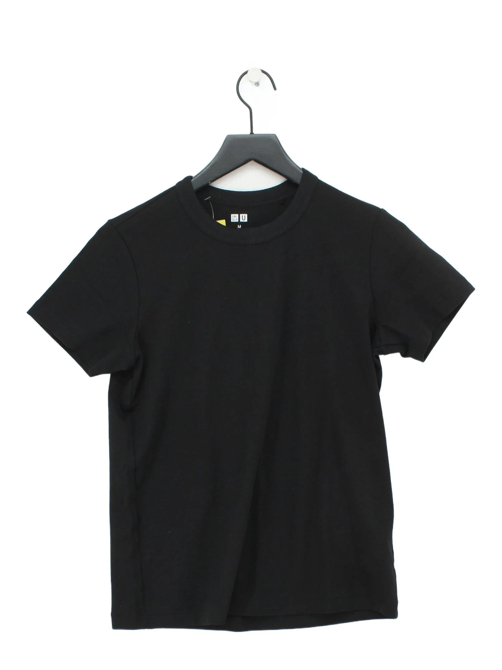 Uniqlo Men's T-Shirt M Black 100% Cotton Basic