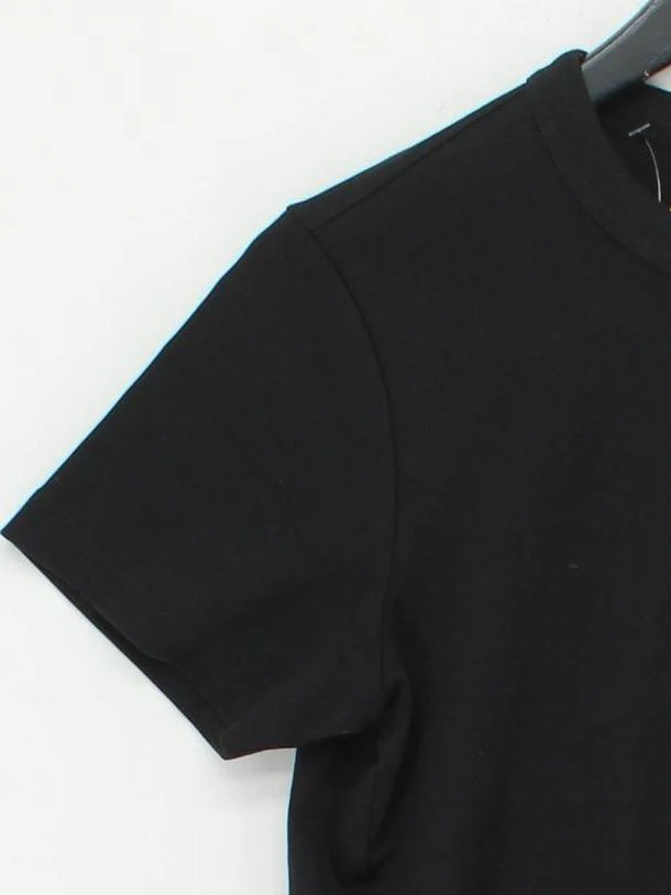 Uniqlo Men's T-Shirt M Black 100% Cotton Basic - Image 4