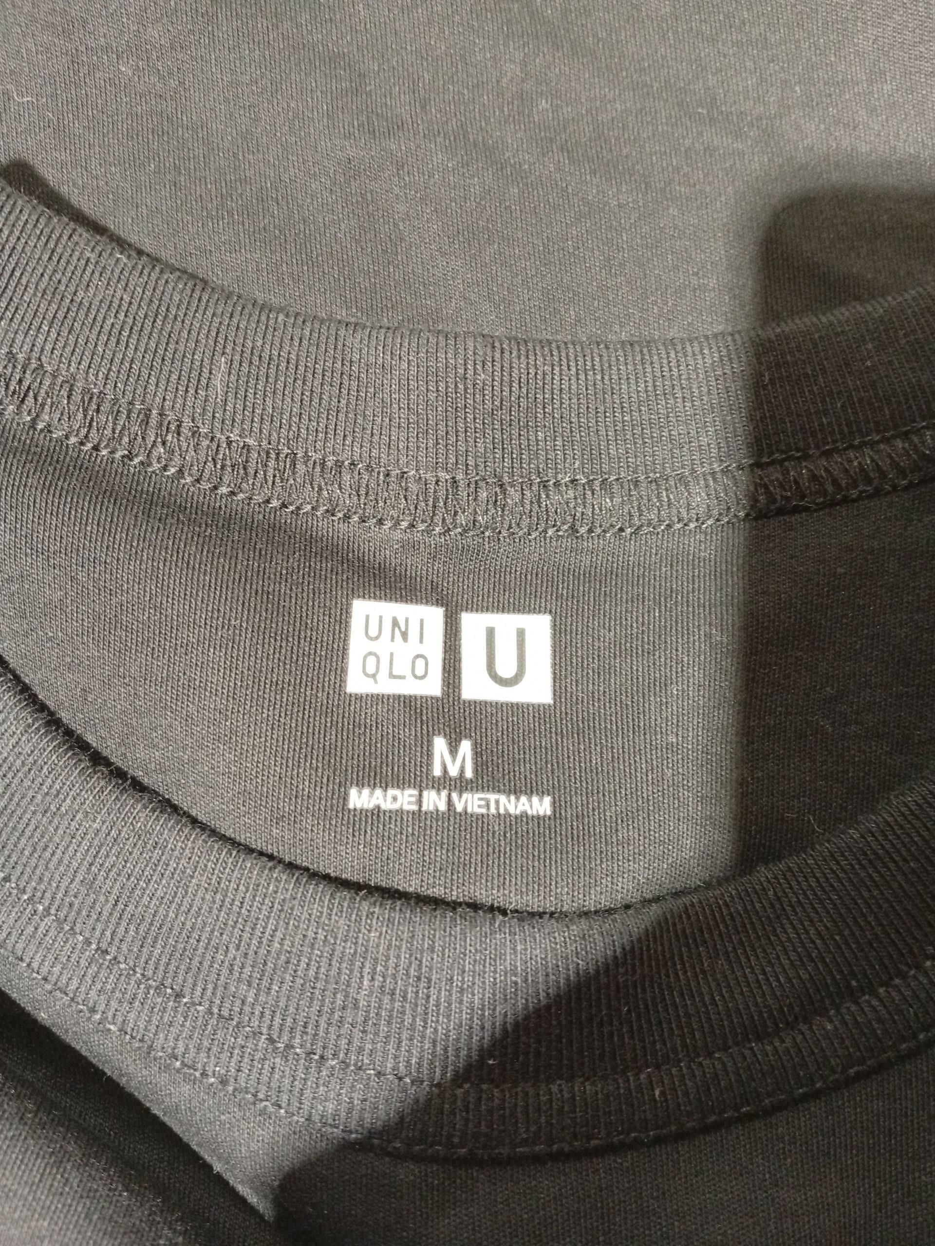 Uniqlo Men's T-Shirt M Black 100% Cotton Basic - Image 5