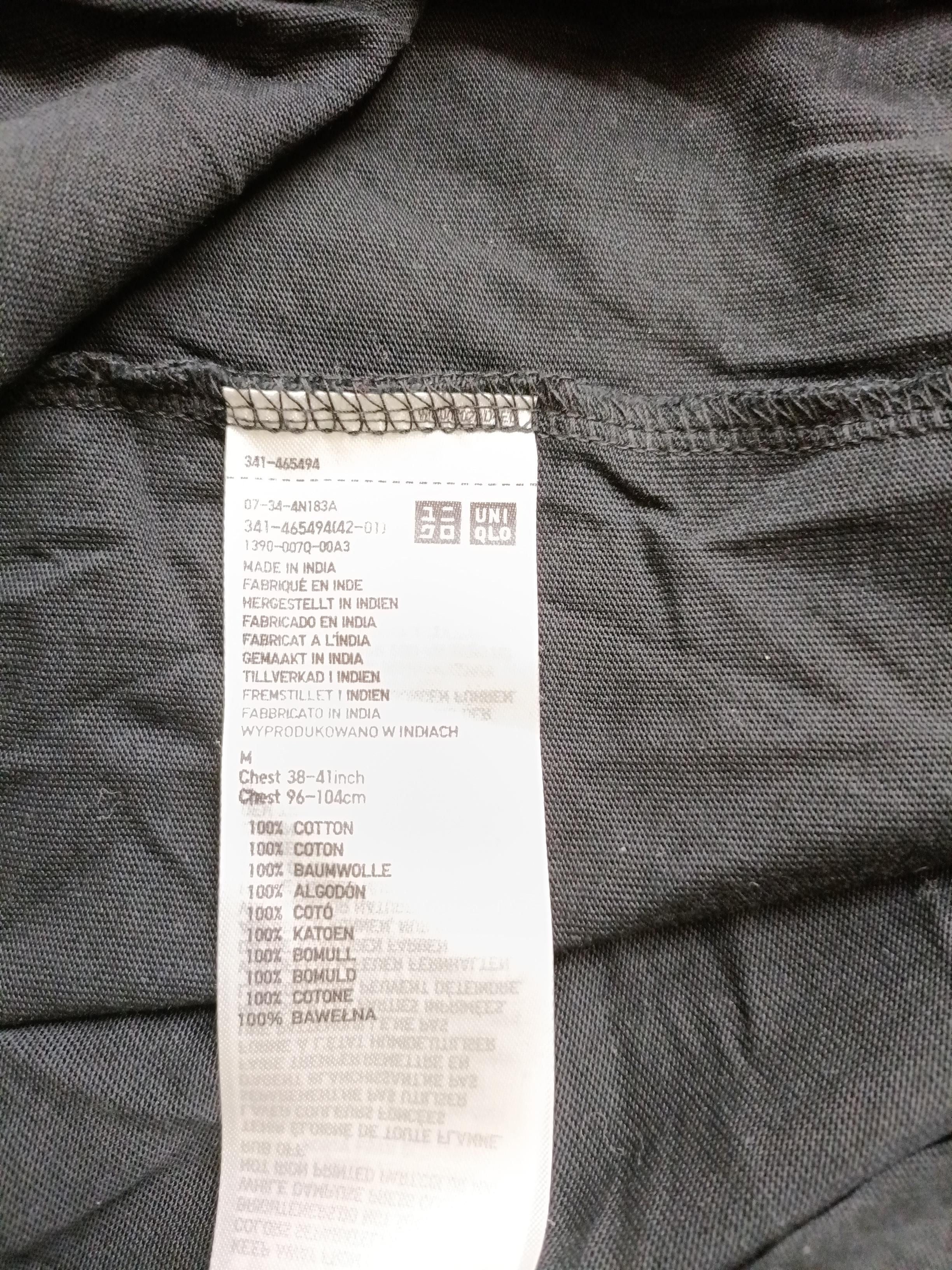 Uniqlo Men's T-Shirt M Black 100% Cotton Basic - Image 5