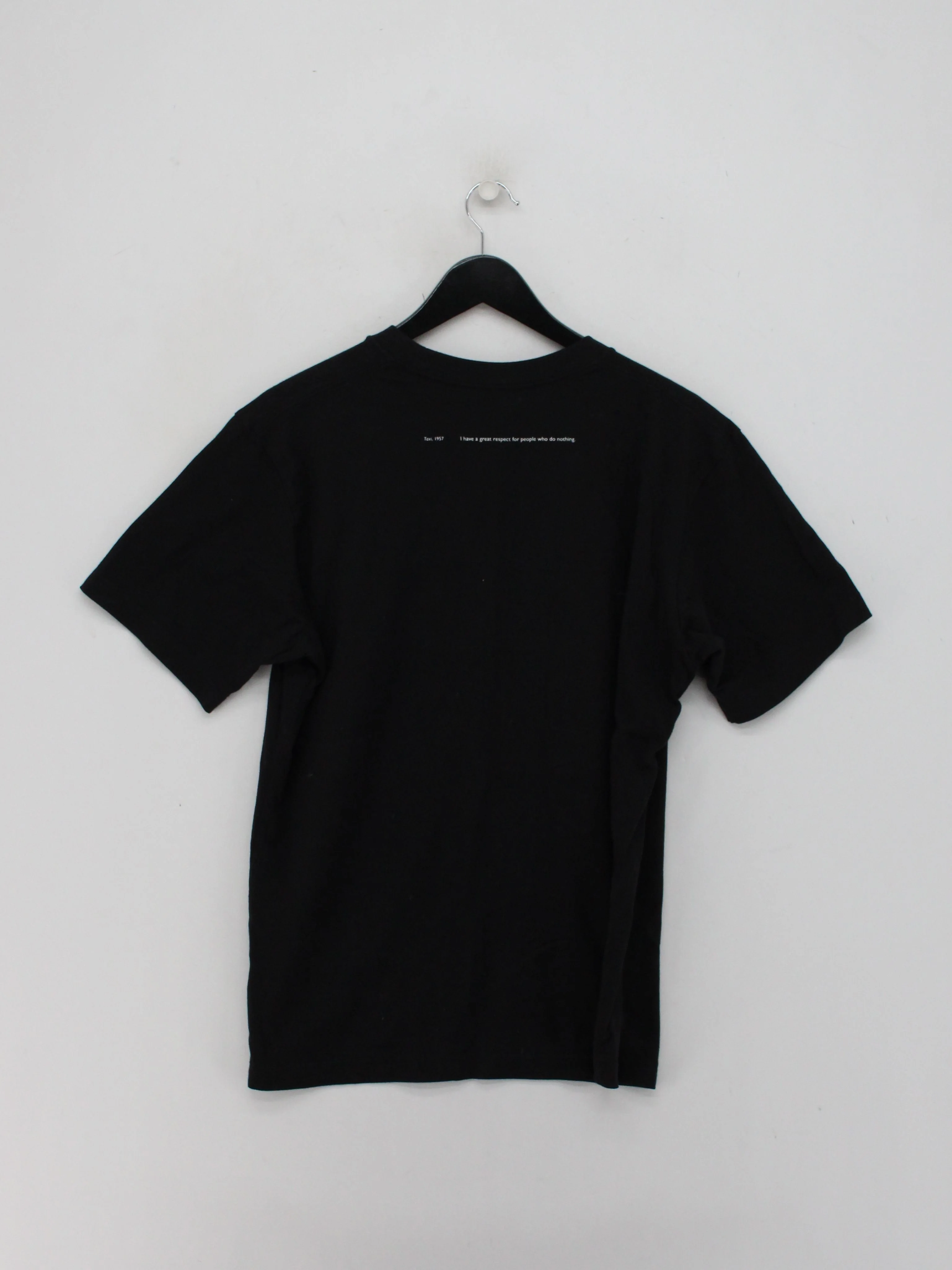 Uniqlo Men's T-Shirt M Black Graphic 100% Cotton Basic - Image 2
