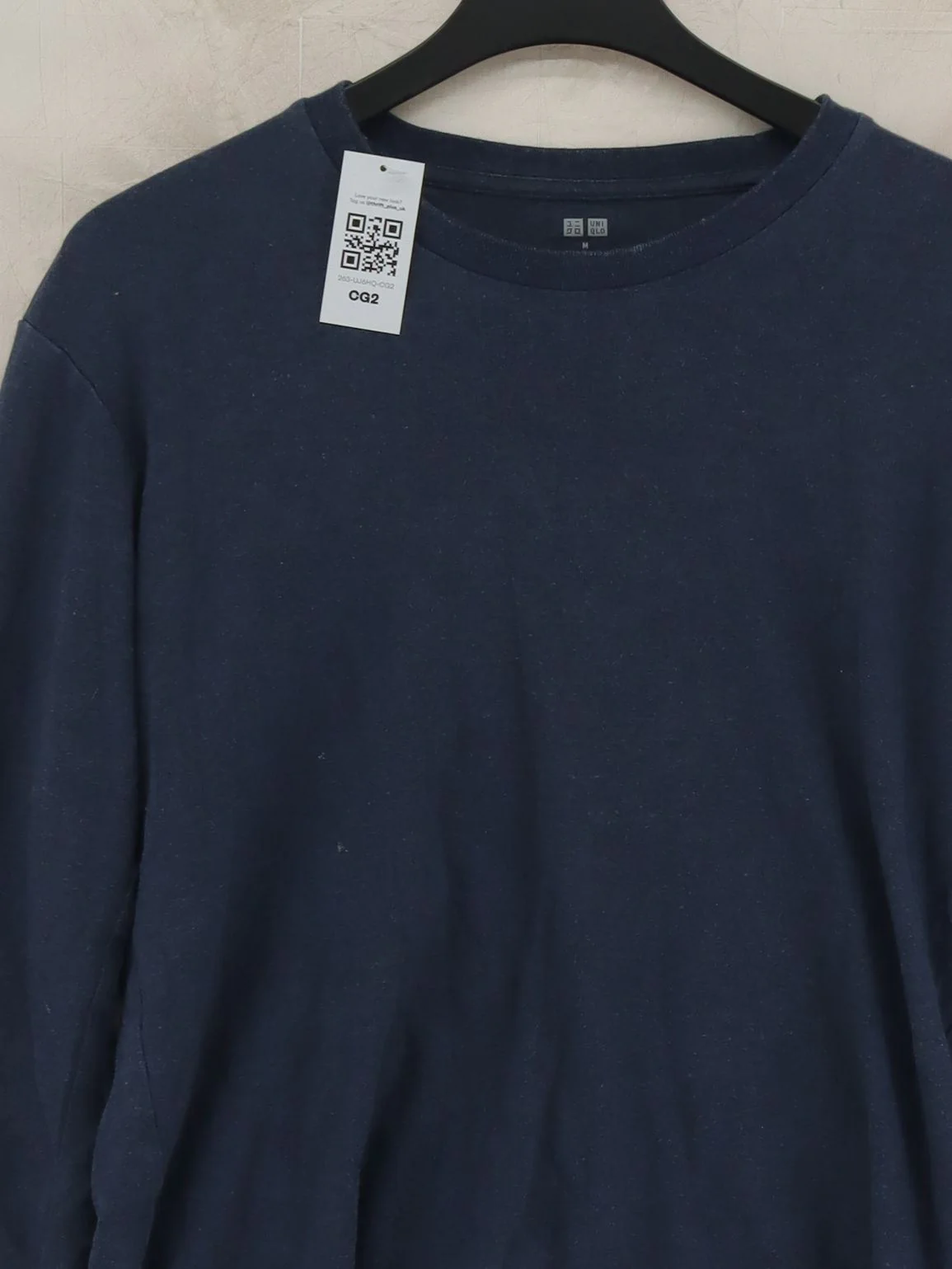 Uniqlo Men's T-Shirt M Blue 100% Cotton Basic - Image 3