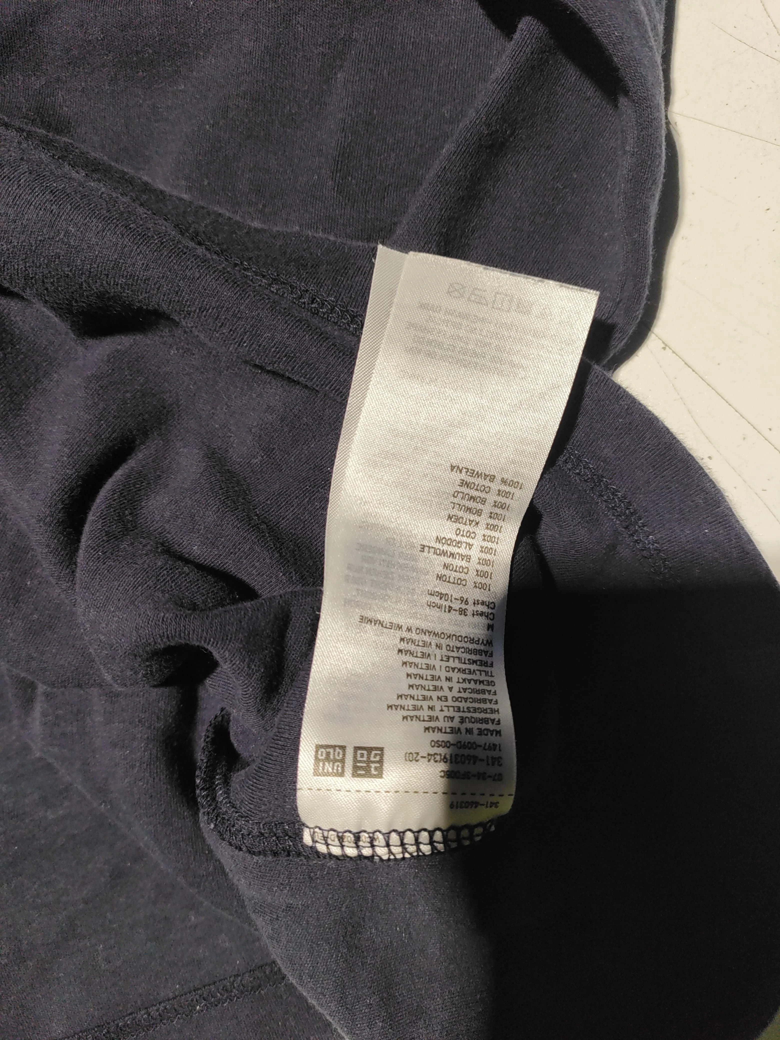 Uniqlo Men's T-Shirt M Blue 100% Cotton Basic - Image 7