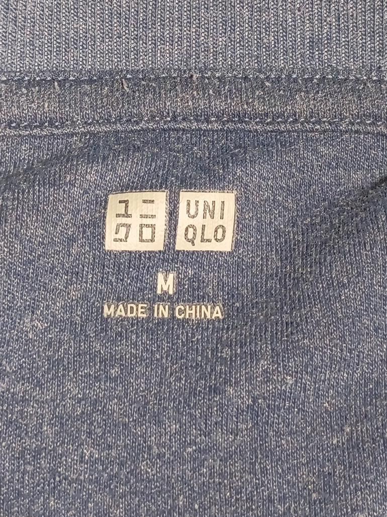 Uniqlo Men's T-Shirt M Blue 100% Other Basic - Image 5