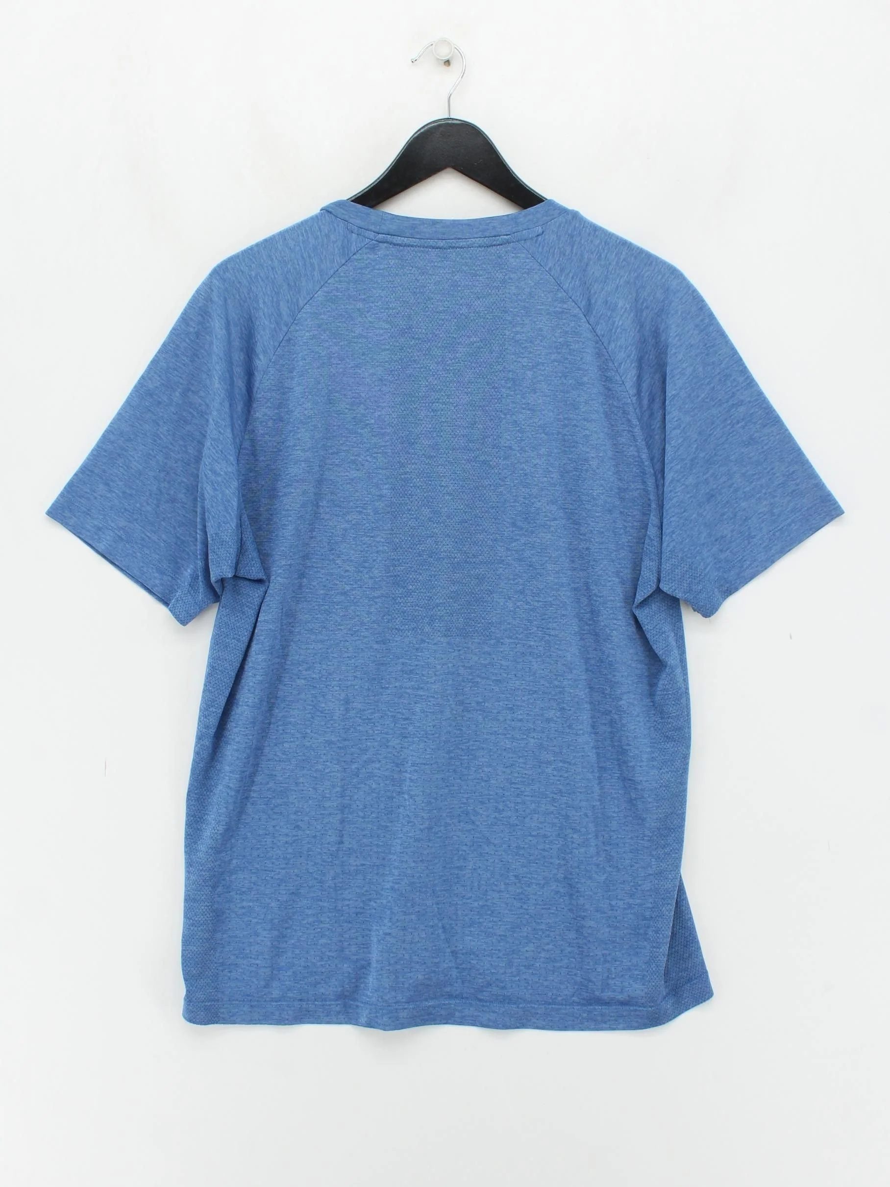 Uniqlo Men's T-Shirt M Blue Polyester with Nylon Round Neck Basic - Image 2
