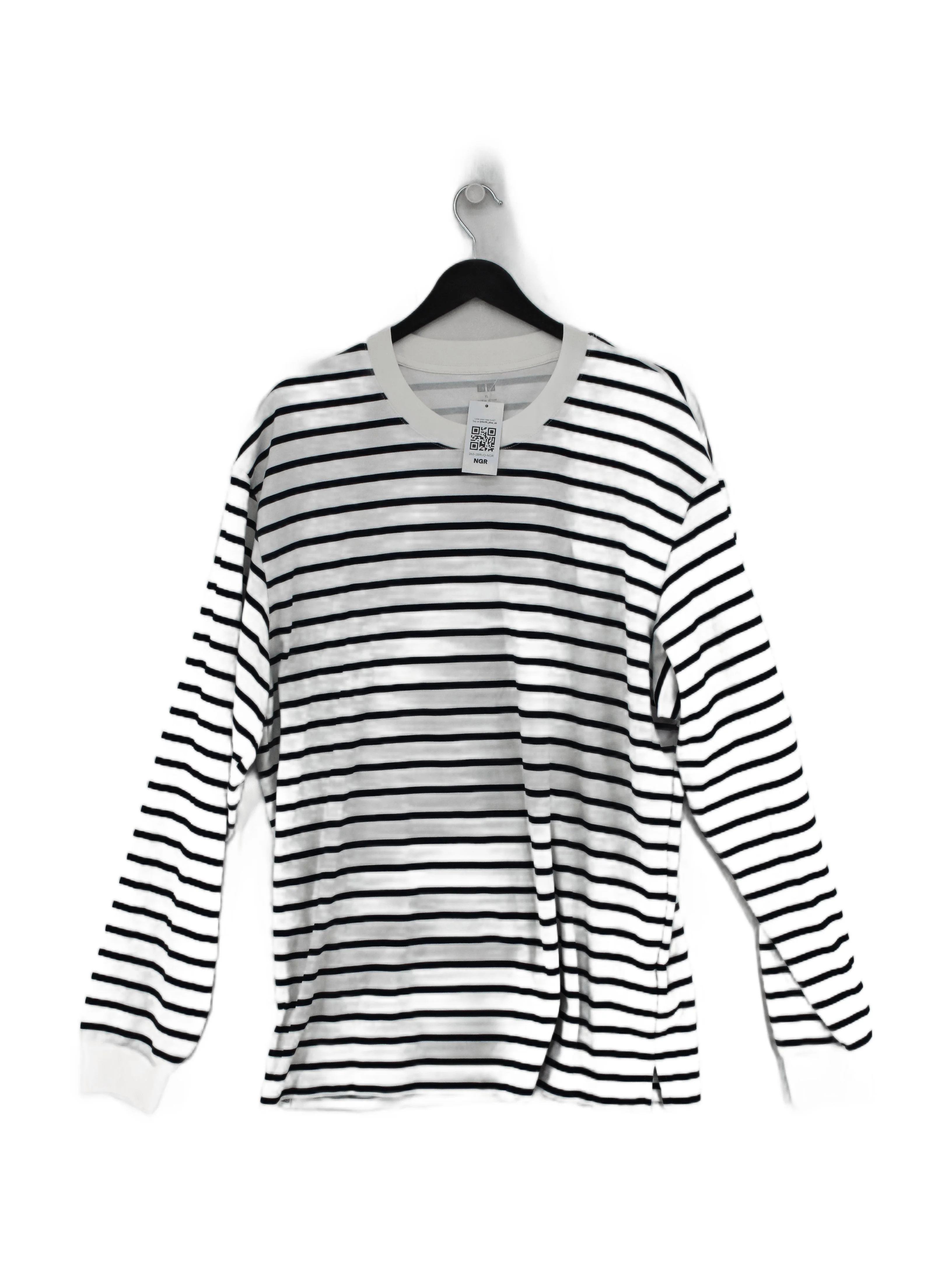 Uniqlo Men's T-Shirt M Multi Striped 100% Cotton Basic
