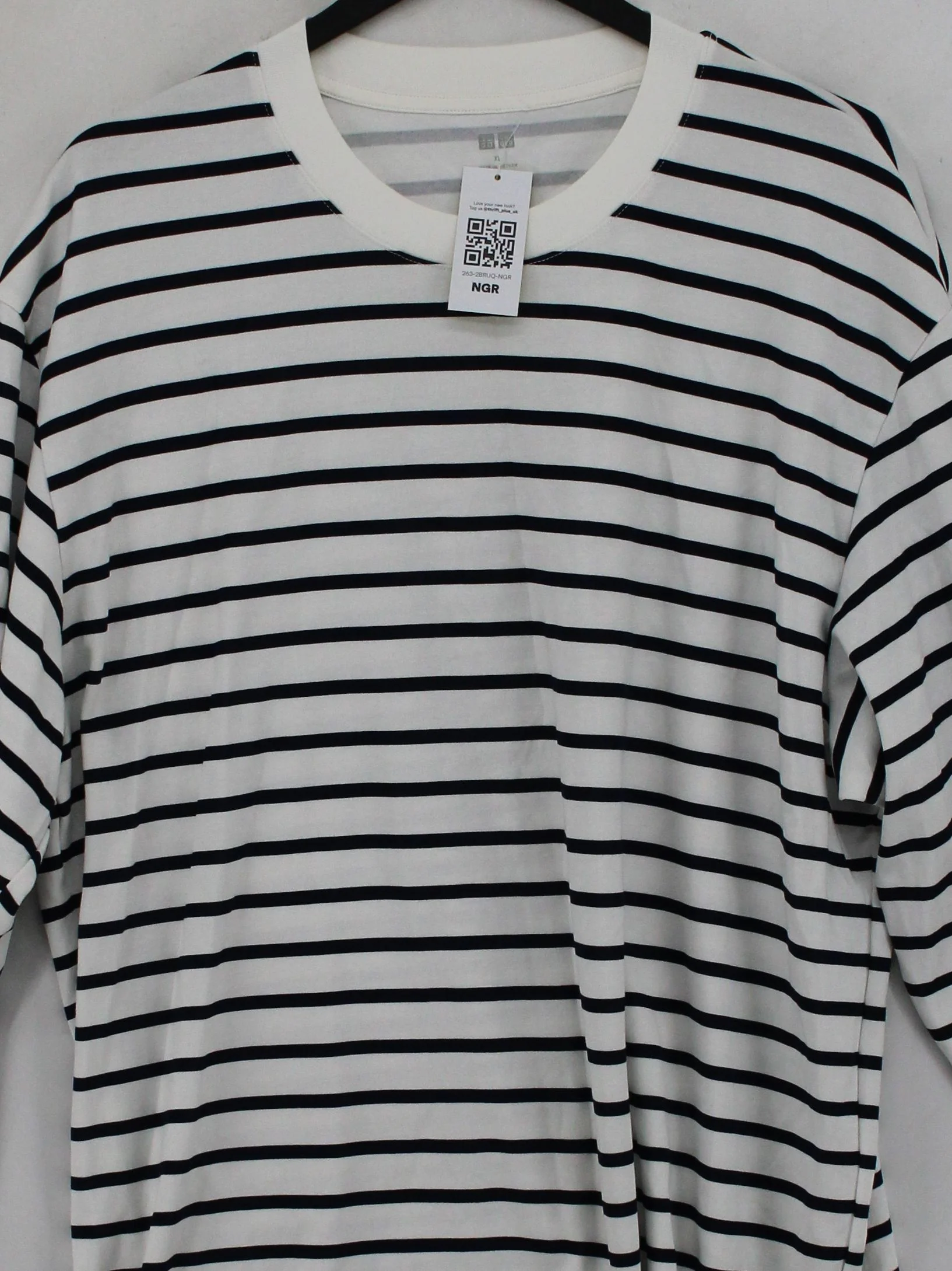 Uniqlo Men's T-Shirt M Multi Striped 100% Cotton Basic - Image 3