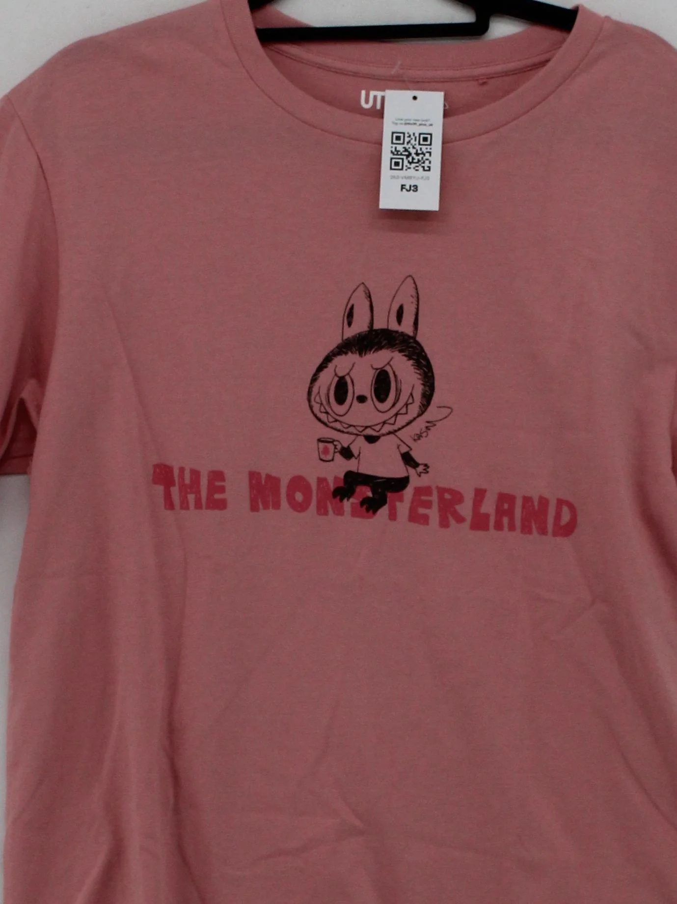 Uniqlo Men's T-Shirt M Pink Graphic 100% Cotton Basic - Image 3