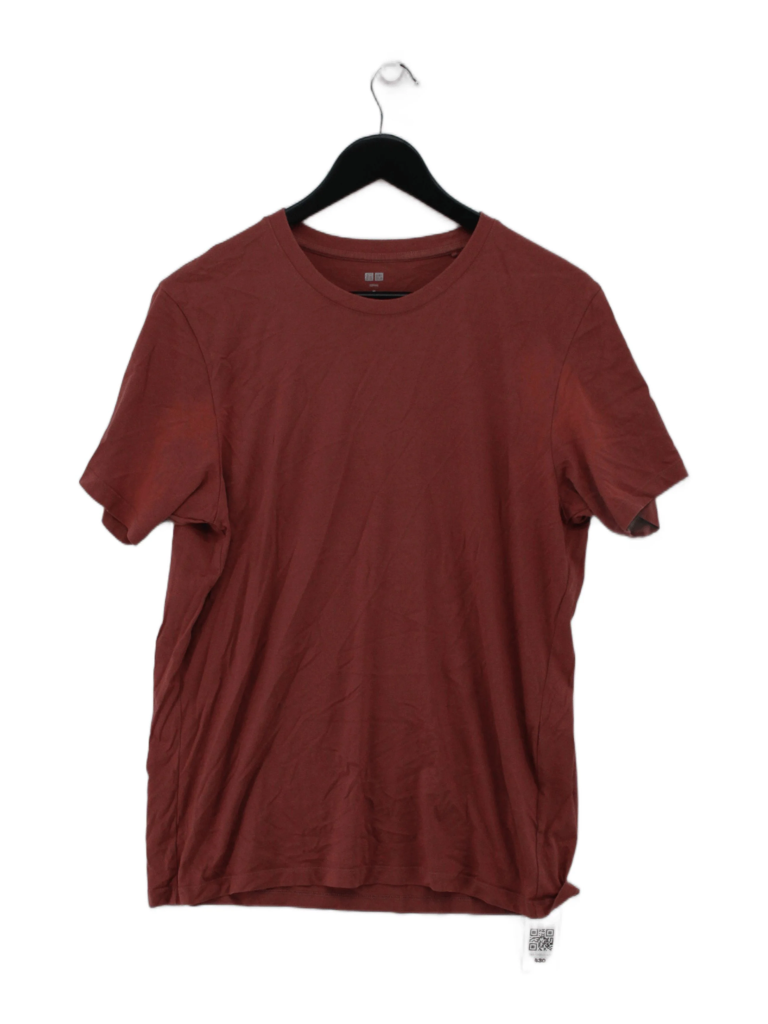 Uniqlo Men's T-Shirt M Red 100% Cotton Basic