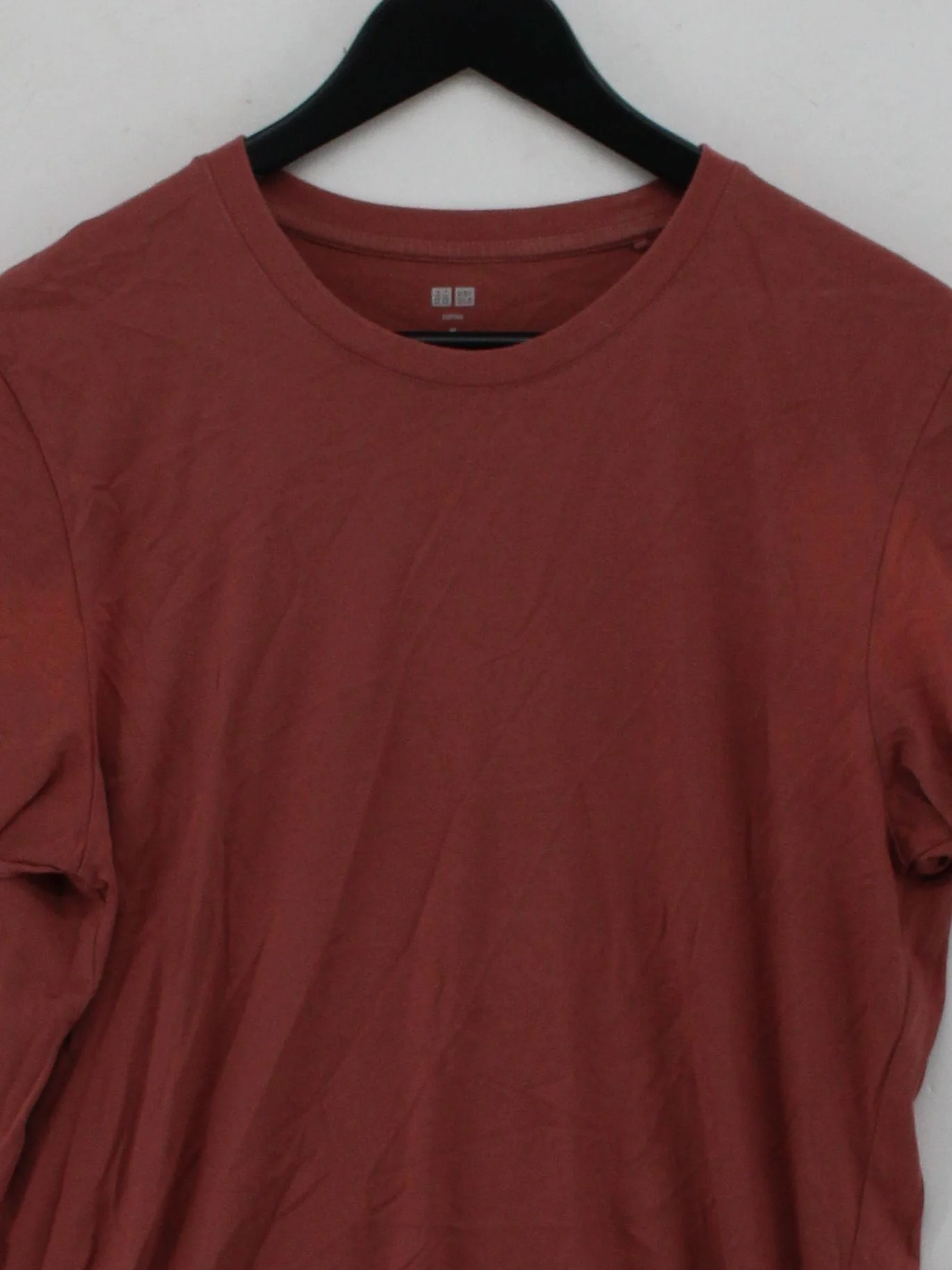 Uniqlo Men's T-Shirt M Red 100% Cotton Basic - Image 3