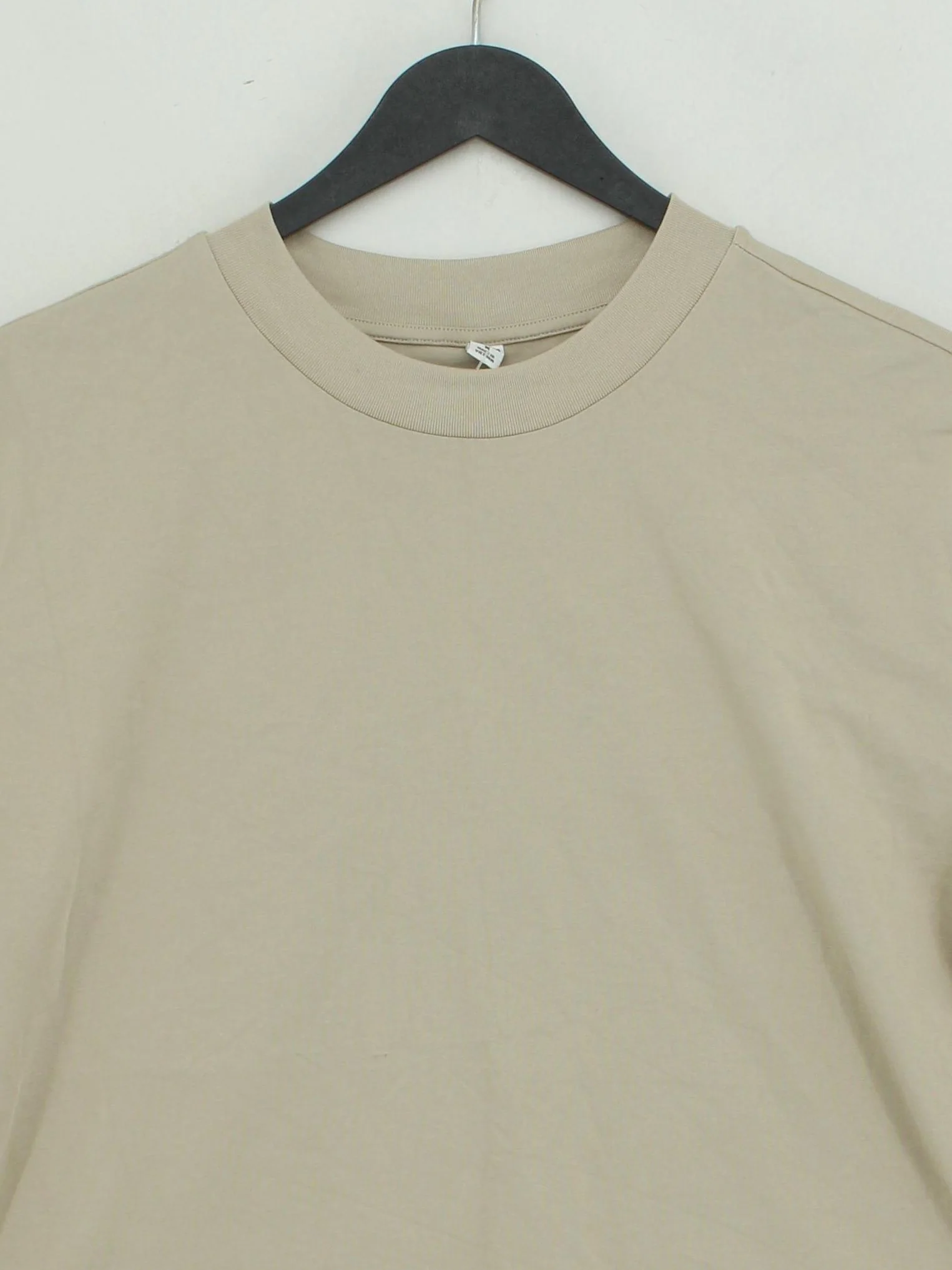Uniqlo Men's T-Shirt M Tan Cotton with Polyester Basic - Image 3
