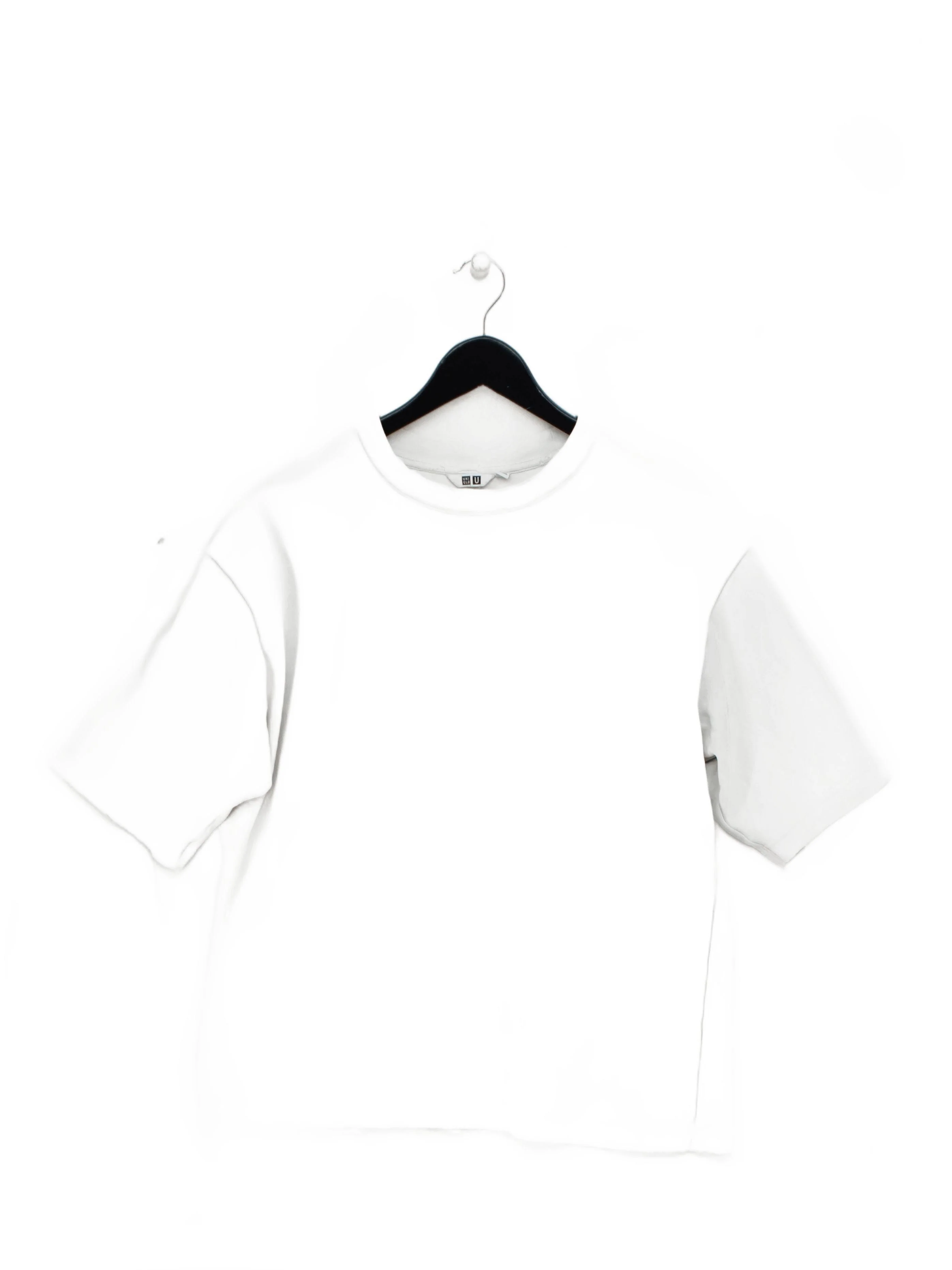 Uniqlo Men's T-Shirt M White Cotton with Polyester, Other Basic