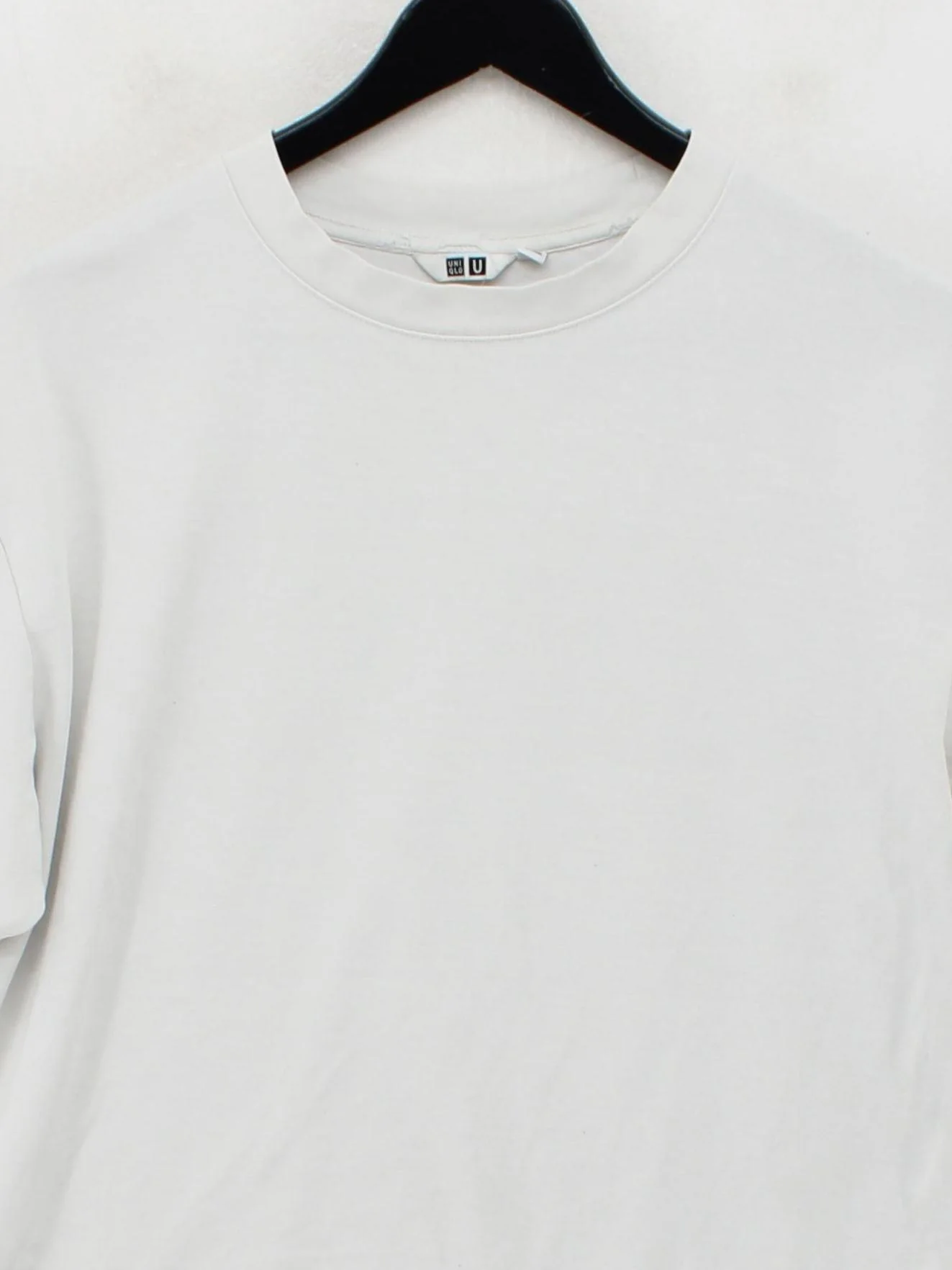 Uniqlo Men's T-Shirt M White Cotton with Polyester, Other Basic - Image 3