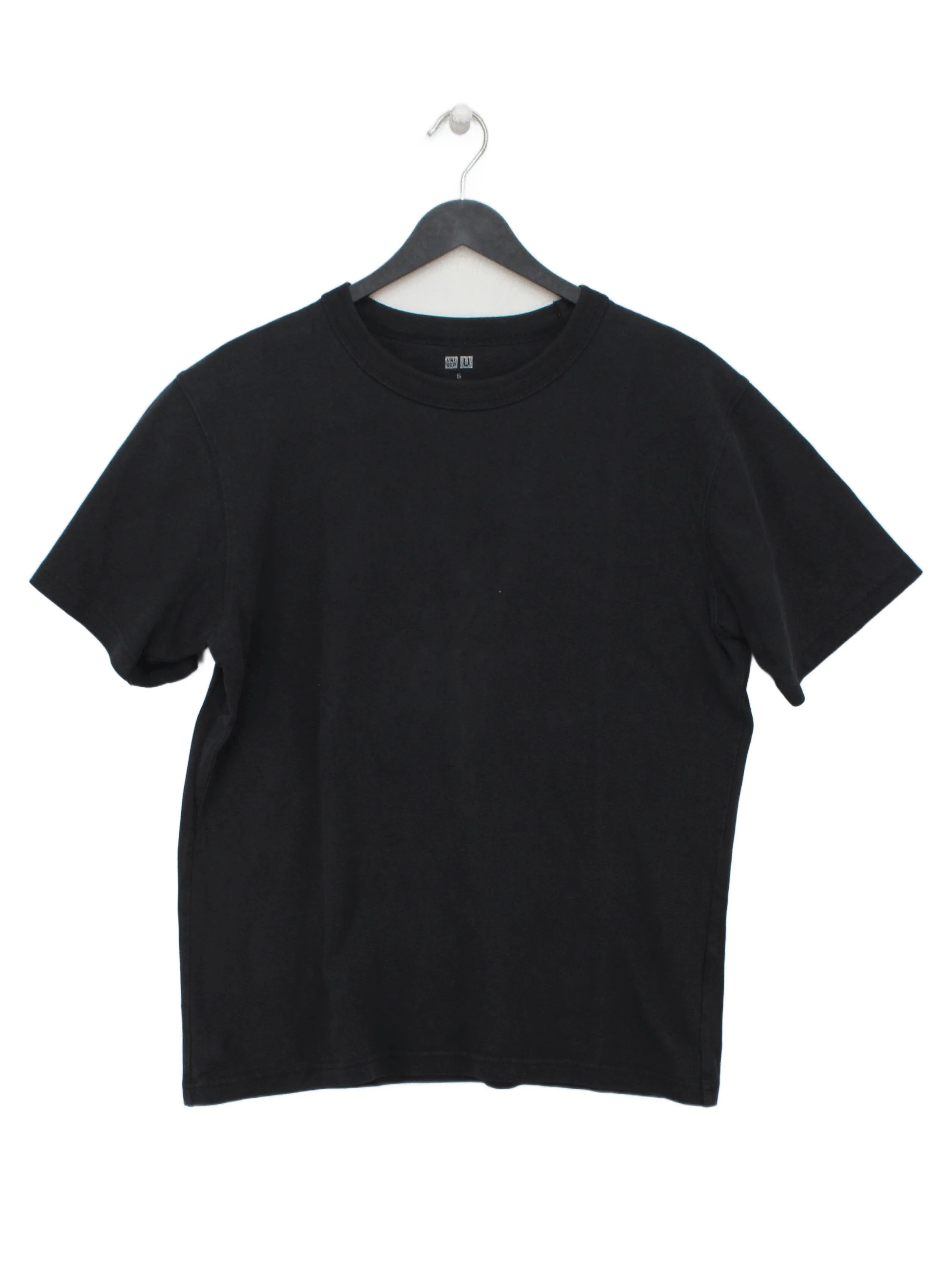 Uniqlo Men's T-Shirt S Black 100% Cotton Basic