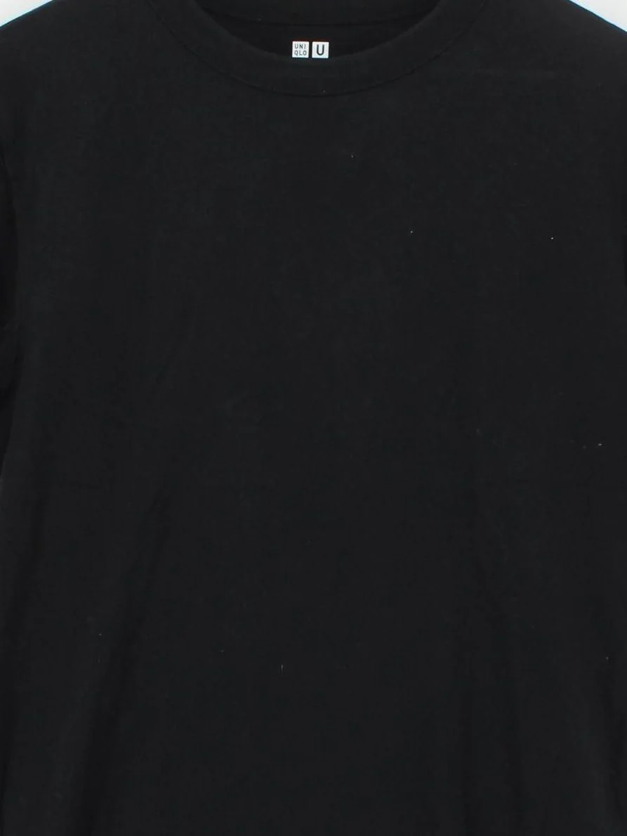 Uniqlo Men's T-Shirt S Black 100% Cotton Basic - Image 3