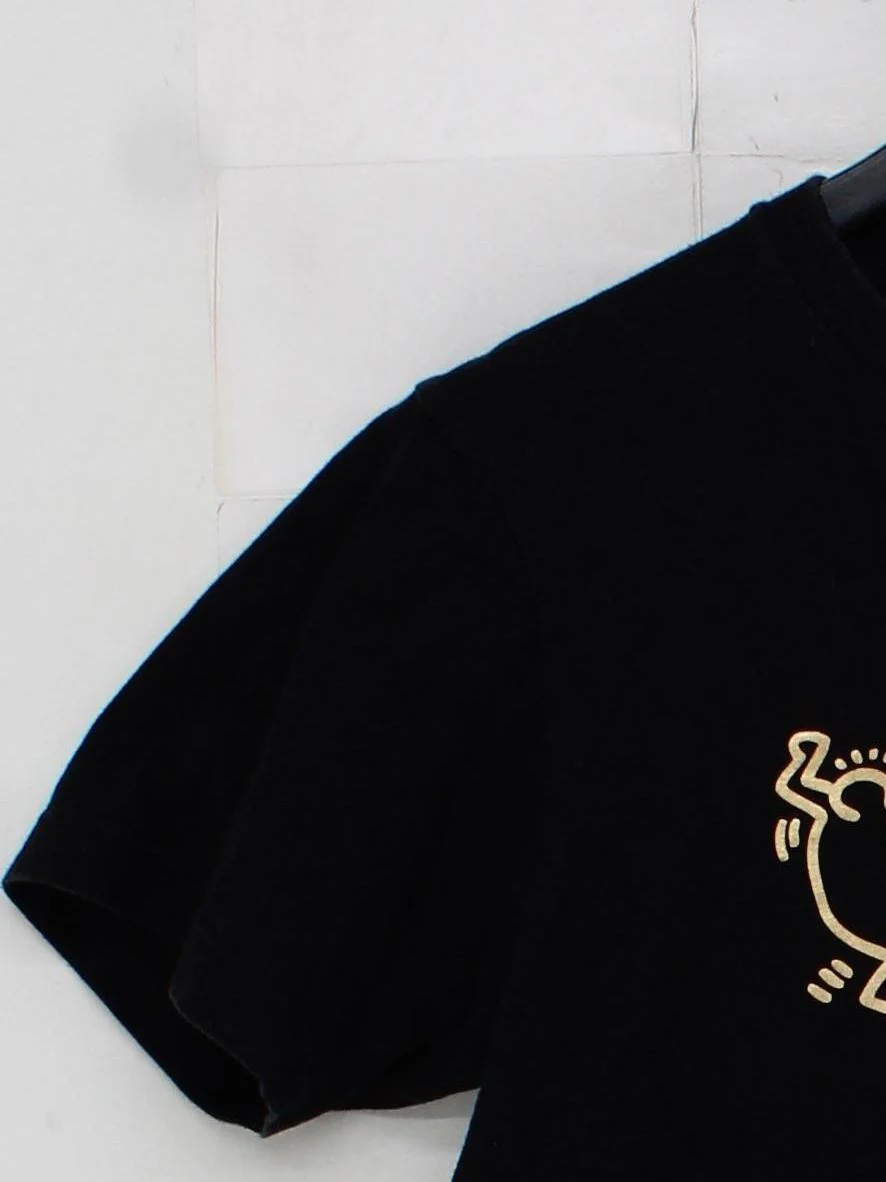 Uniqlo Men's T-Shirt S Black Graphic 100% Cotton Basic - Image 4