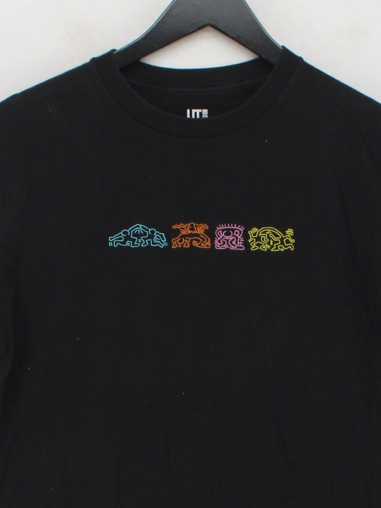 Uniqlo Men's T-Shirt S Black Graphic 100% Cotton Basic - Image 3