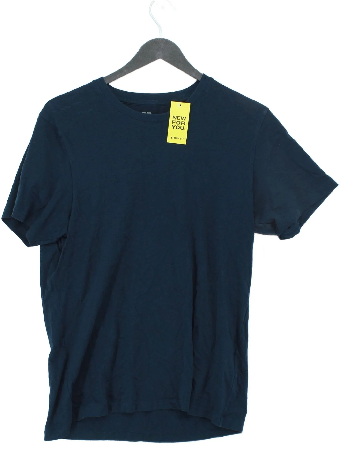 Uniqlo Men's T-Shirt S Blue 100% Cotton Basic