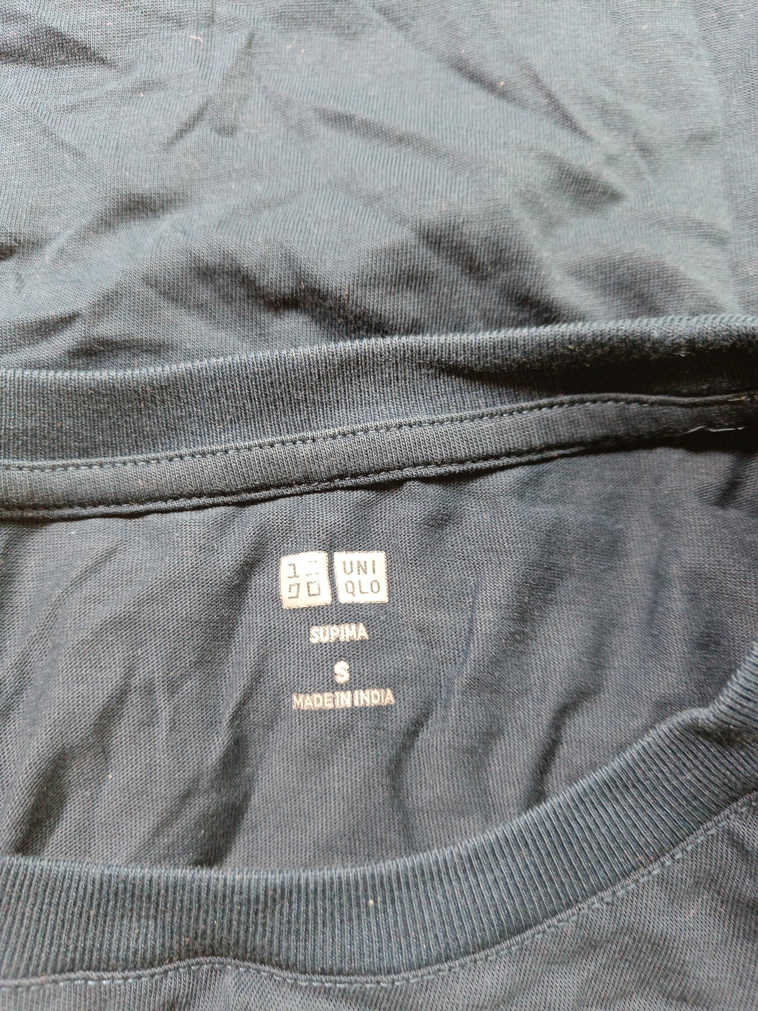 Uniqlo Men's T-Shirt S Blue 100% Cotton Basic - Image 5