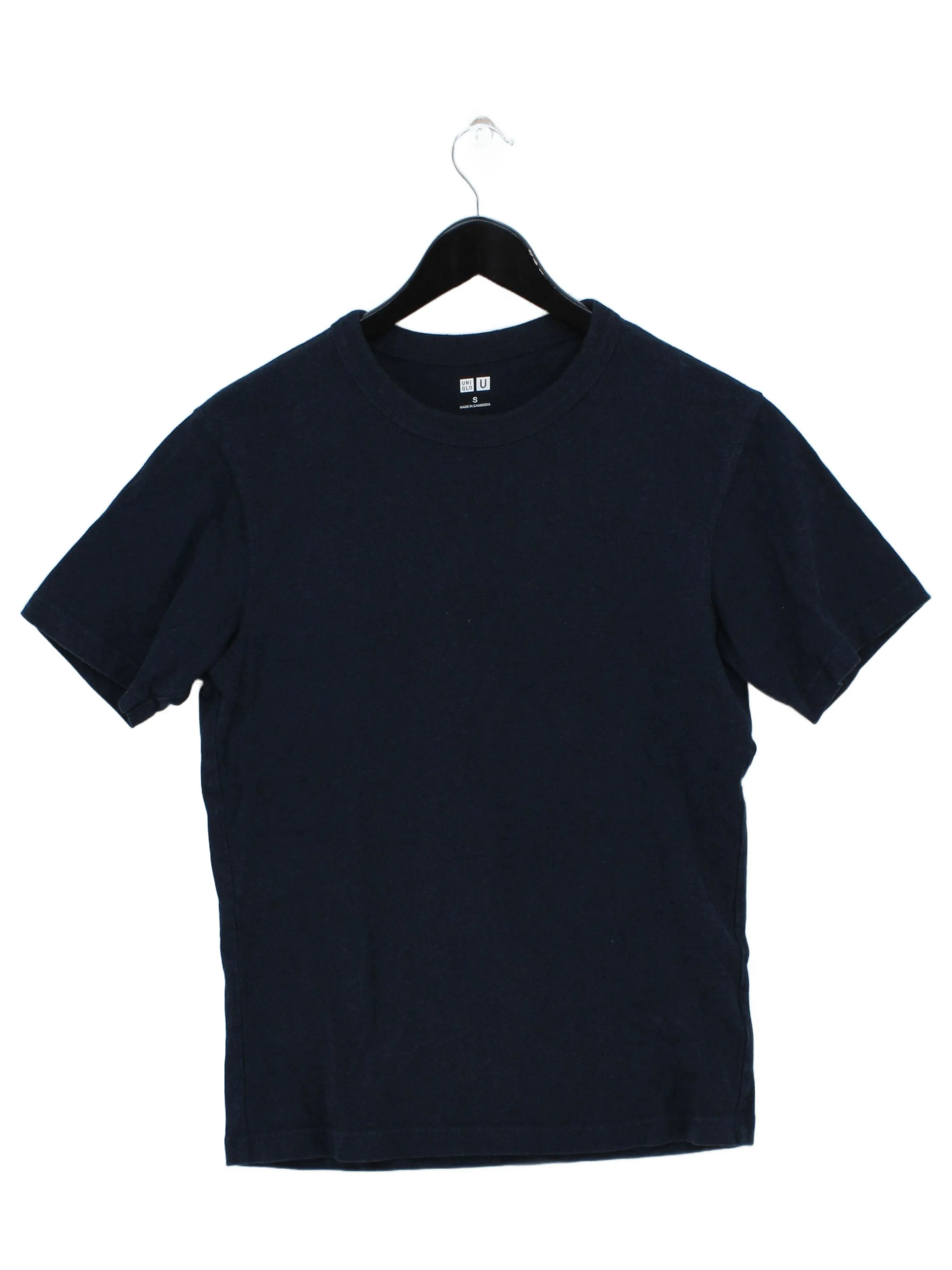 Uniqlo Men's T-Shirt S Blue 100% Cotton Basic