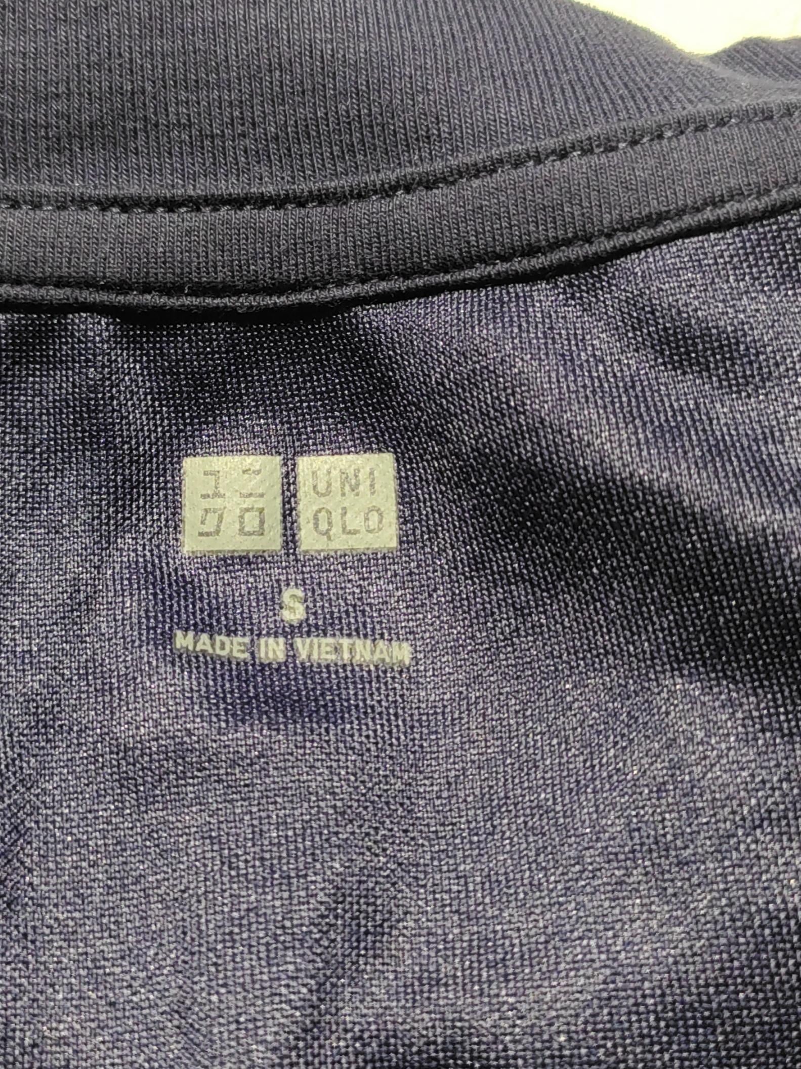Uniqlo Men's T-Shirt S Blue Cotton with Polyester, Other Basic - Image 5