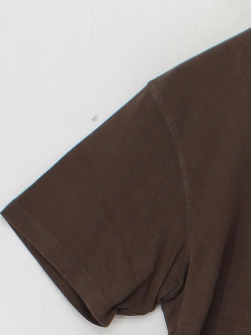 Uniqlo Men's T-Shirt S Brown 100% Cotton Basic - Image 4