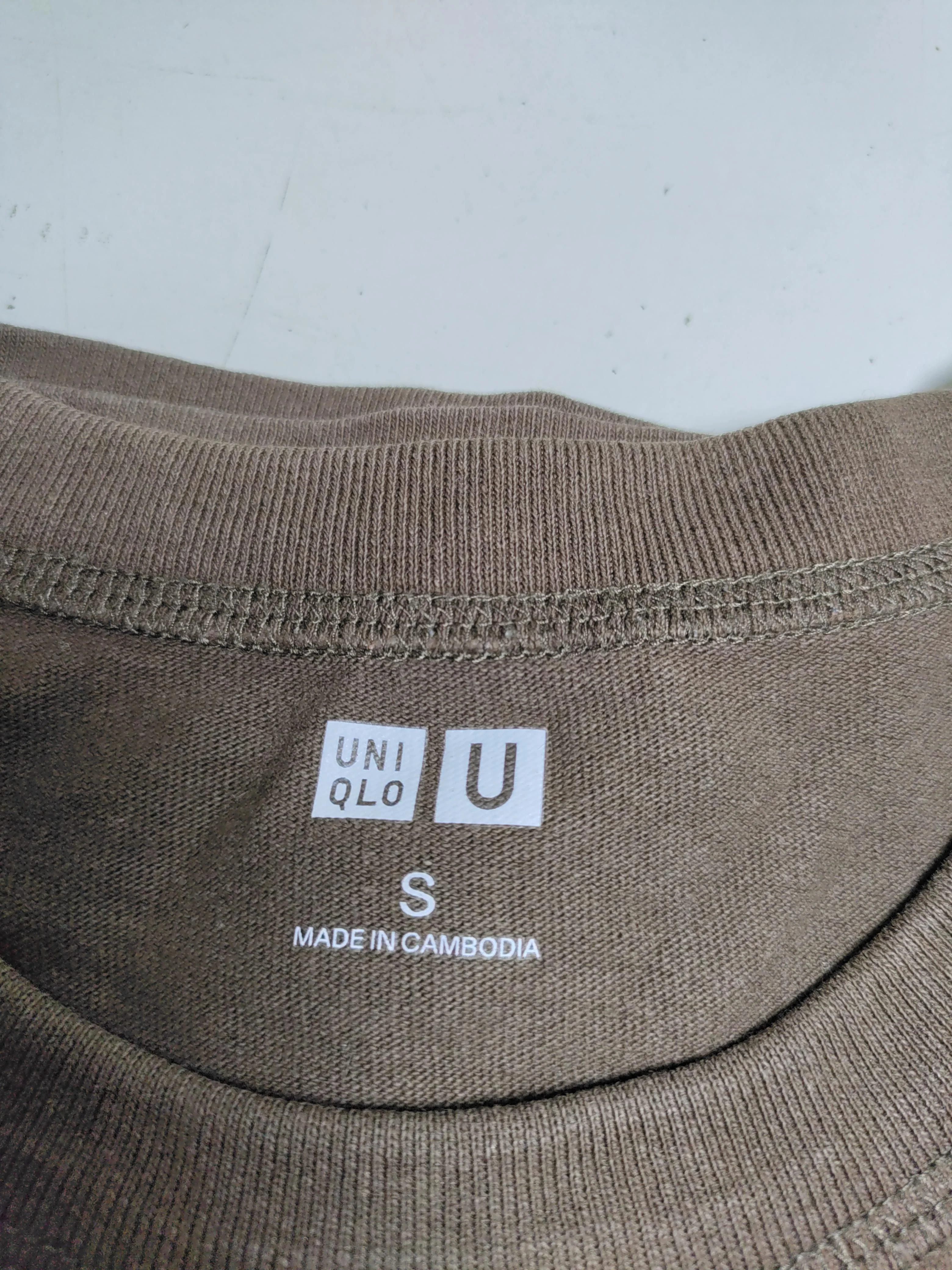 Uniqlo Men's T-Shirt S Brown 100% Cotton Basic - Image 5