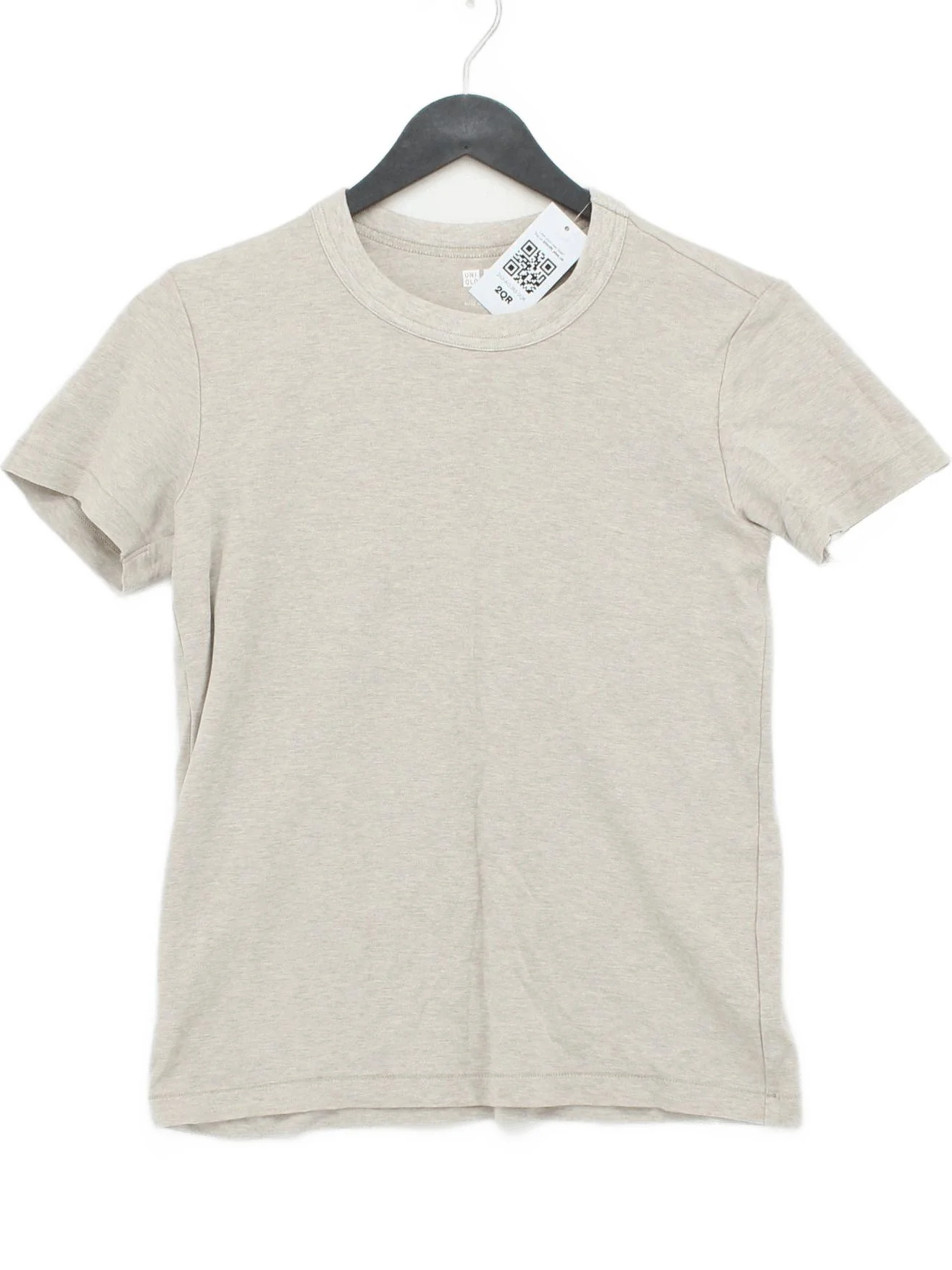 Uniqlo Men's T-Shirt S Cream 100% Cotton Basic